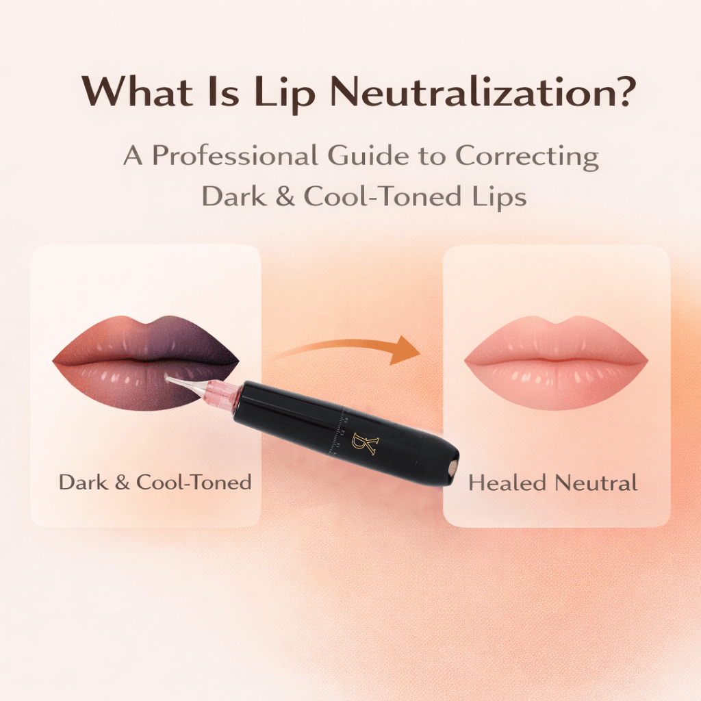 Professional guide to lip neutralization for correcting dark and cool-toned lips in permanent makeup