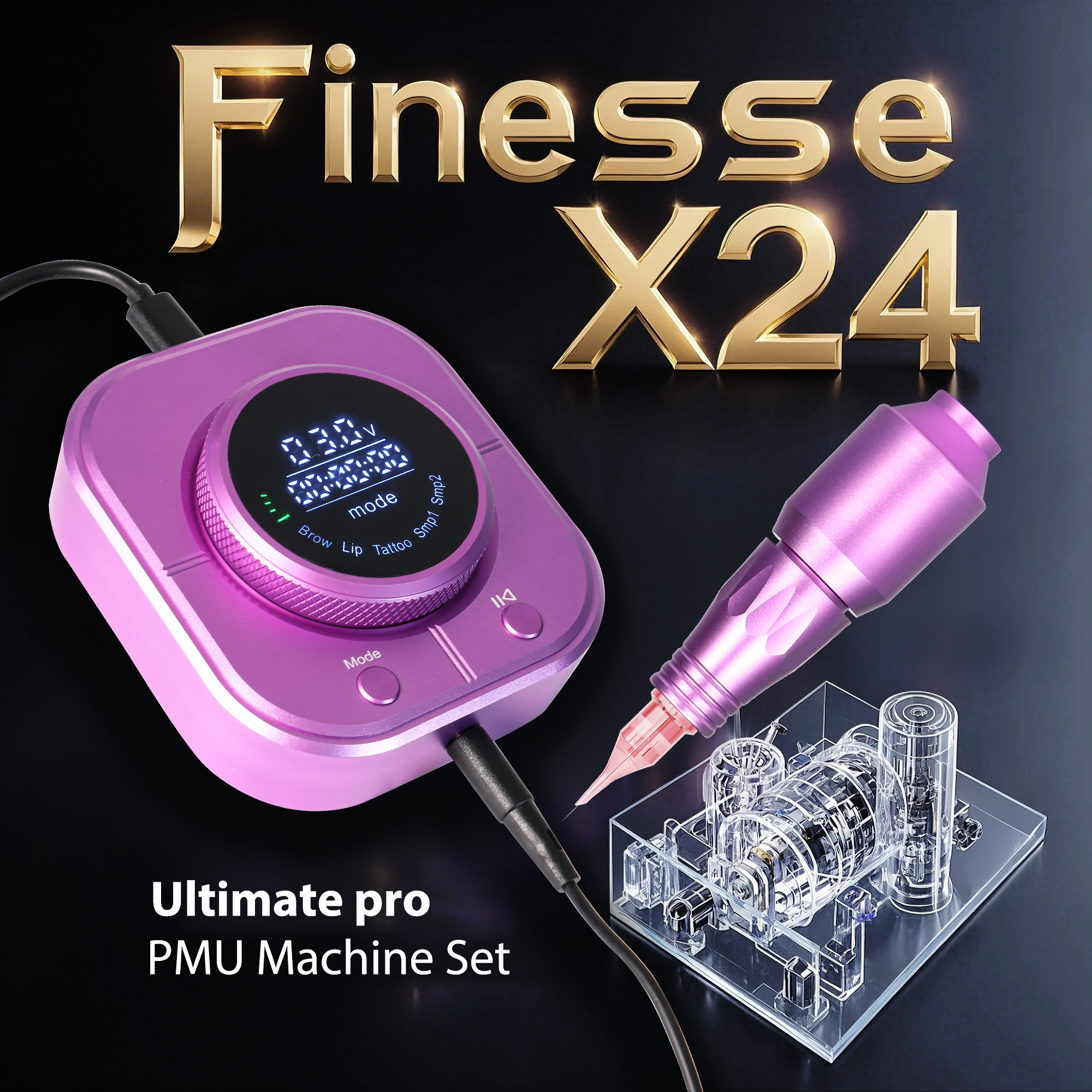 YDPMU Finesse X24 Pro Machine Plus Flowstroke Pen with 14UX Cartridges Kits