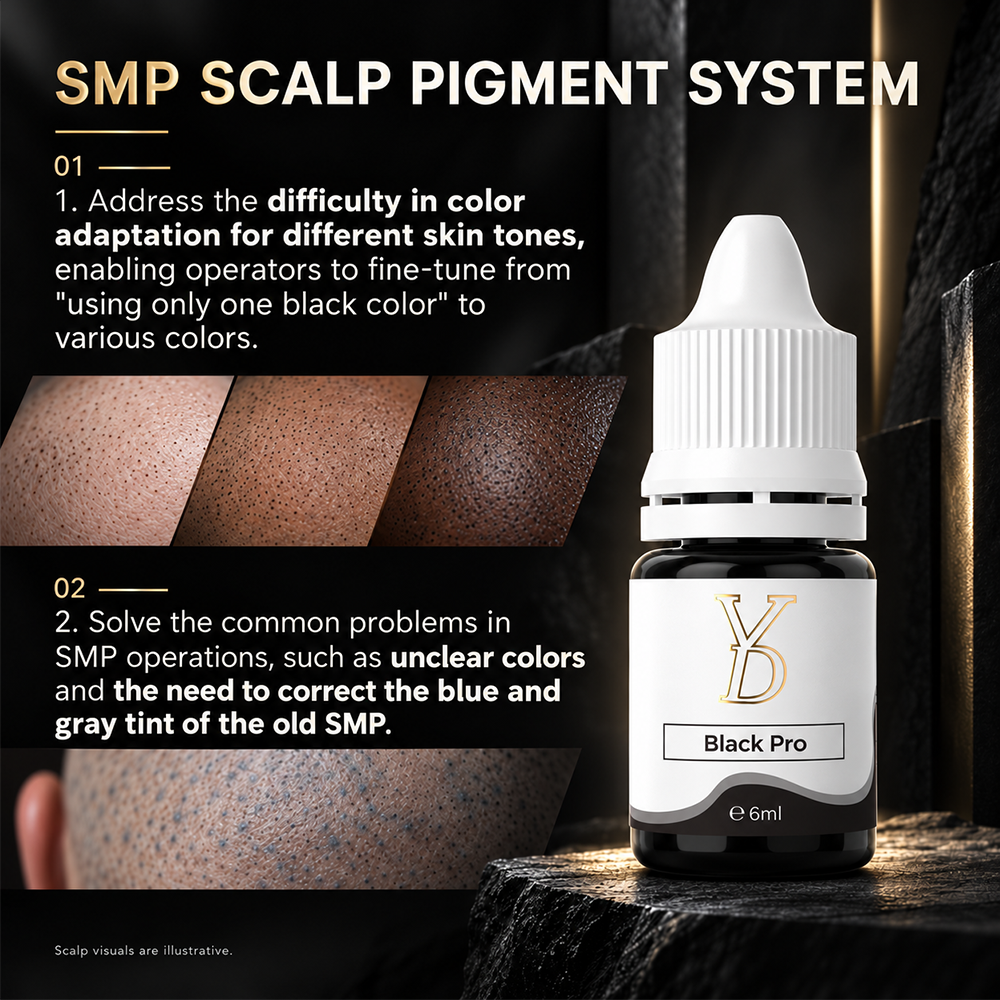 YDPMU SMP Scalp Pigment System – 5 Colors + 2 Solutions