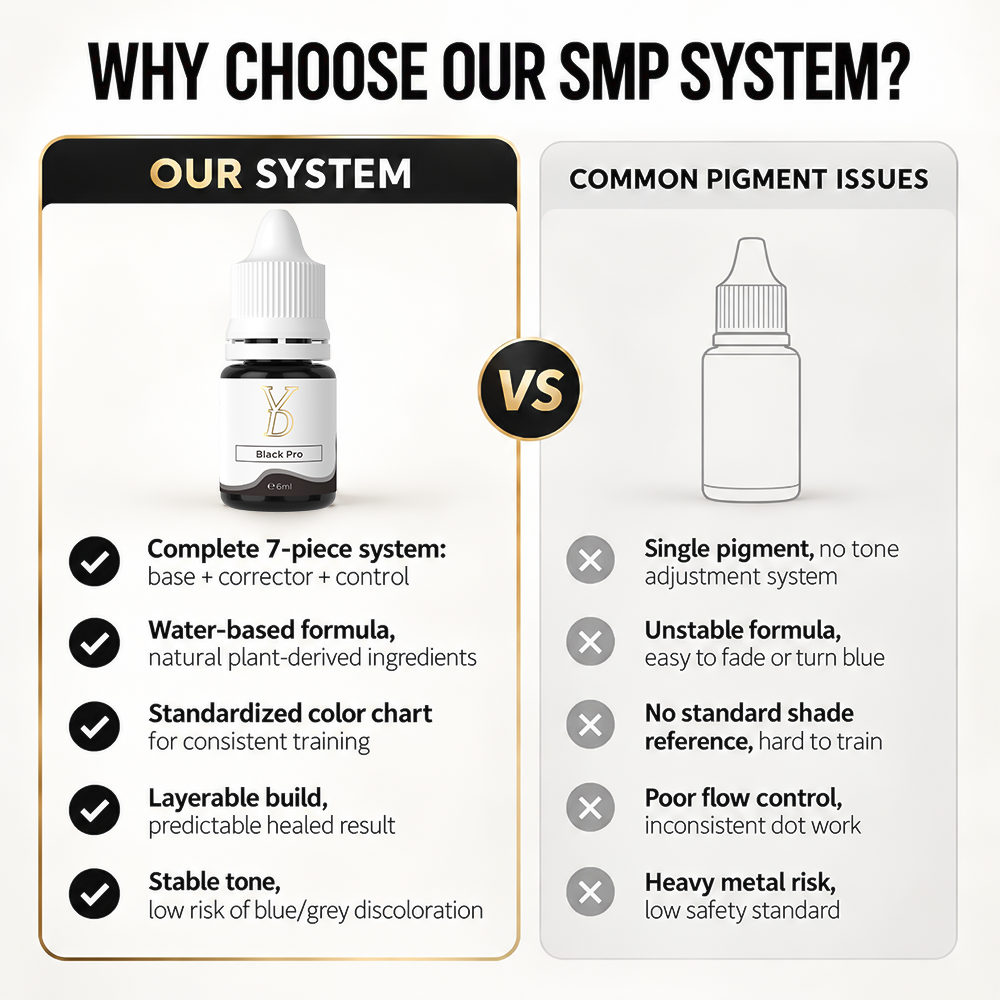 YDPMU SMP Scalp Pigment System – 5 Colors + 2 Solutions