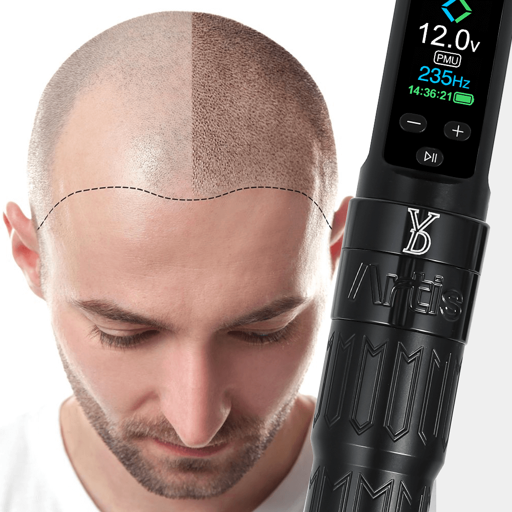 YDPMU Artis Scalp Micropigmentation Machine Kit with Black Pro & Mix SMP Pigments