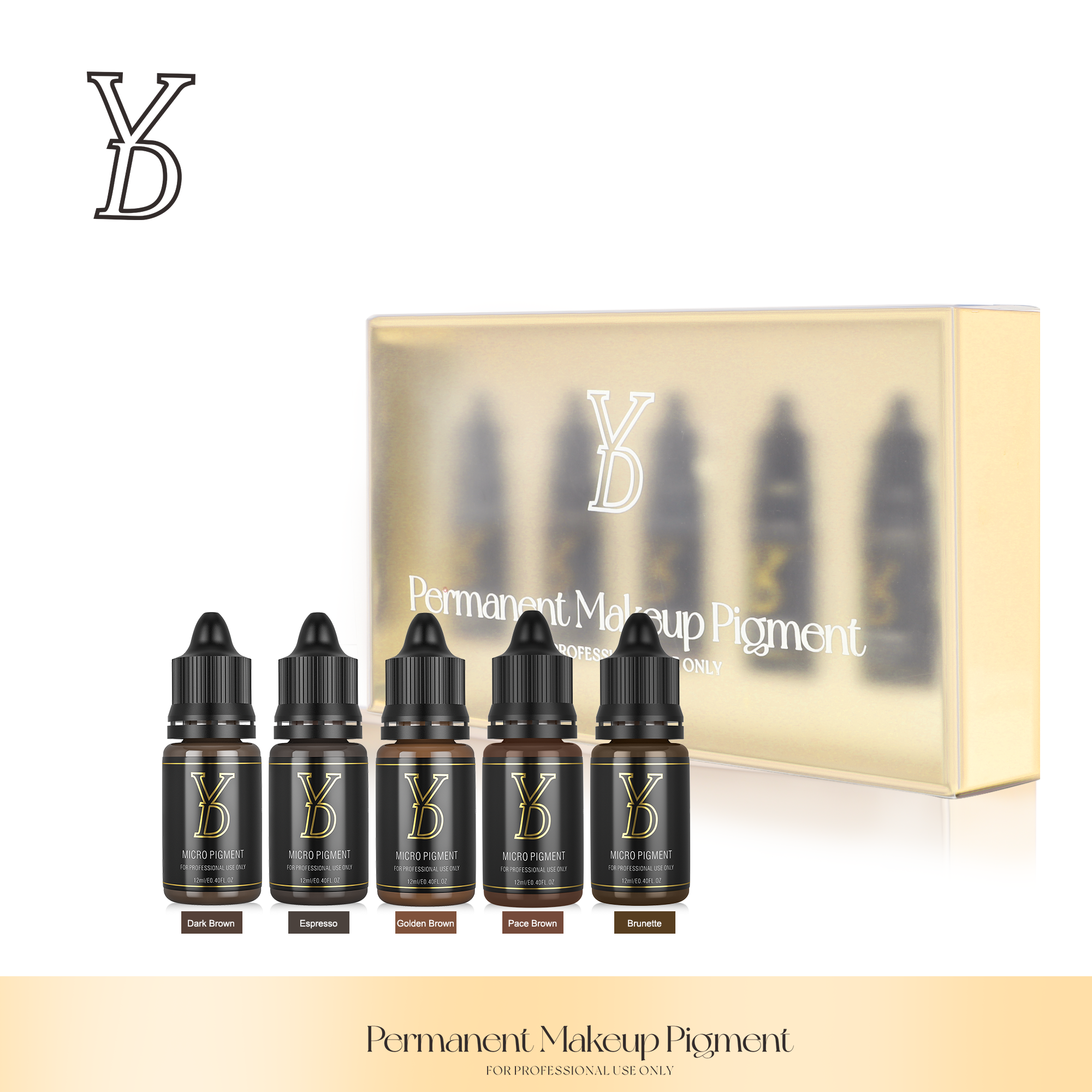 YDPMU NANO Organic Brow Pigment Set — Ombre & Powder Brows | REACH Certified