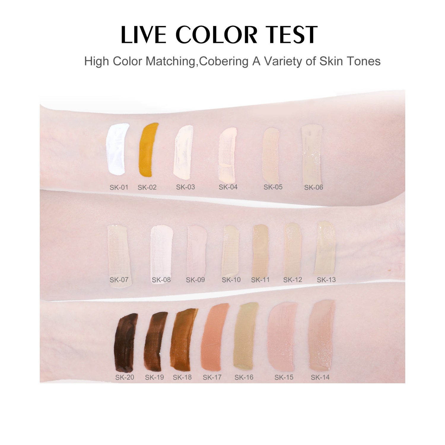 YDPMU Skin Camouflage Pigment Scar Camouflage Ink 20 Shades Available