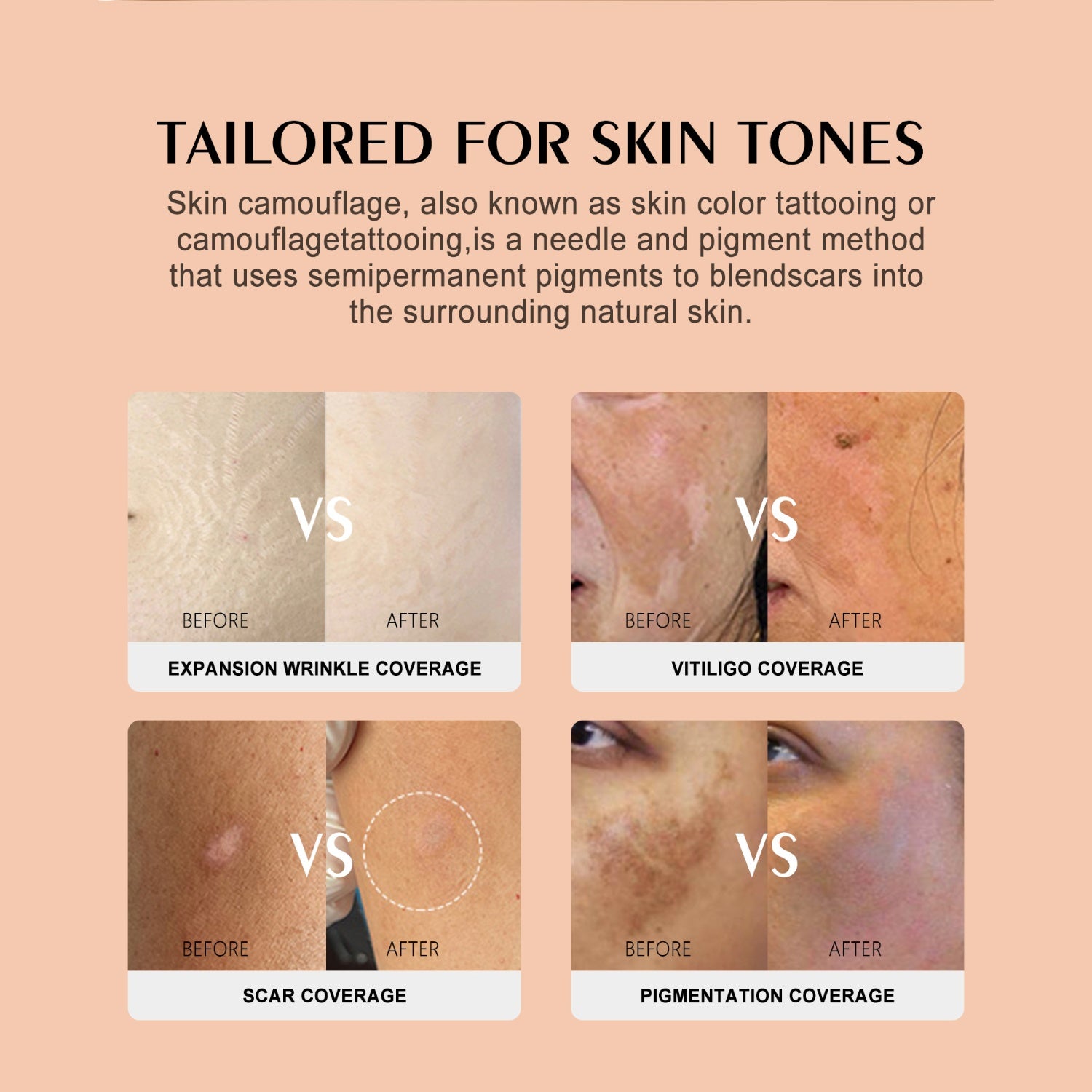 YDPMU Skin Camouflage Pigment Scar Camouflage Ink 20 Shades Available