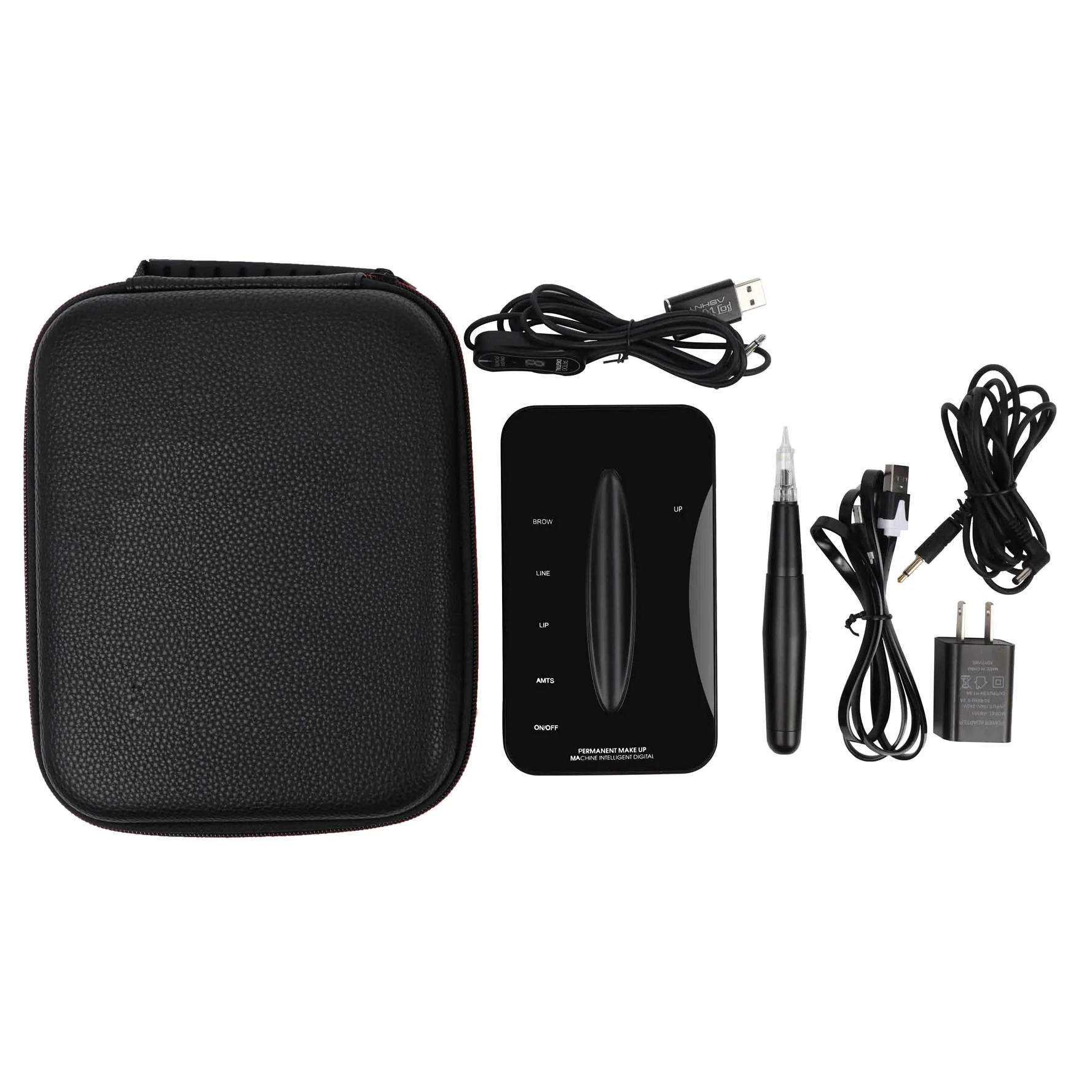 YDPMU Black Shiny Battery Permanent Makeup Machine Professional Kits