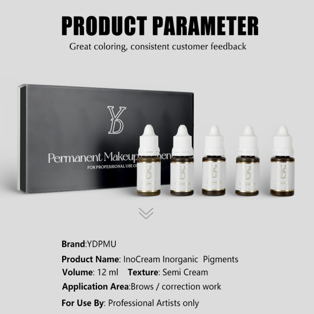 YDPMU Mineral Viscous Cream Pigment — 7 Shades | EU REACH Certified | Inorganic Formula