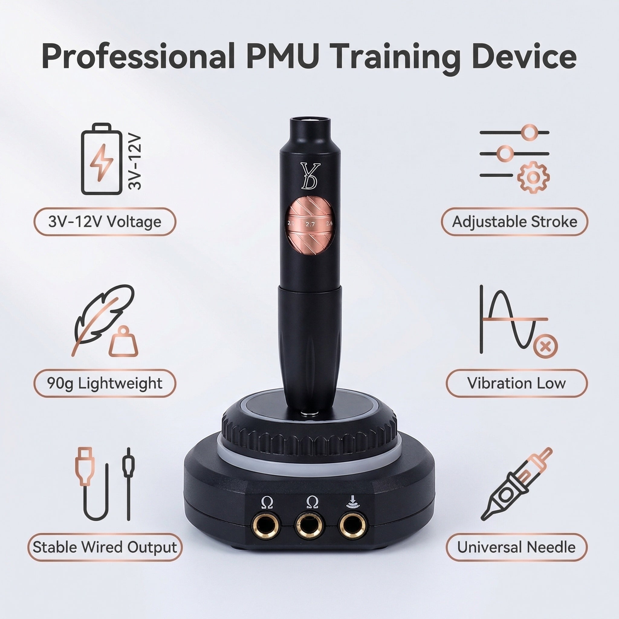 YDPMU Blink 1.0 Magic Pro Permanent Makeup Machine with 2.3-2.7mm Adjustable Stroke