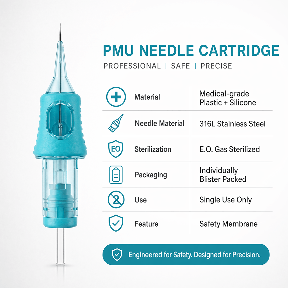 YDPMU Mint Green Universal Professional Cartridge Needles 10Pcs/Box