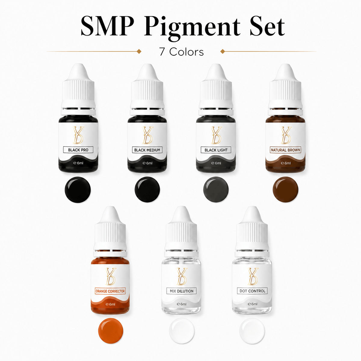 YDPMU SMP Scalp Pigment System – 5 Colors + 2 Solutions