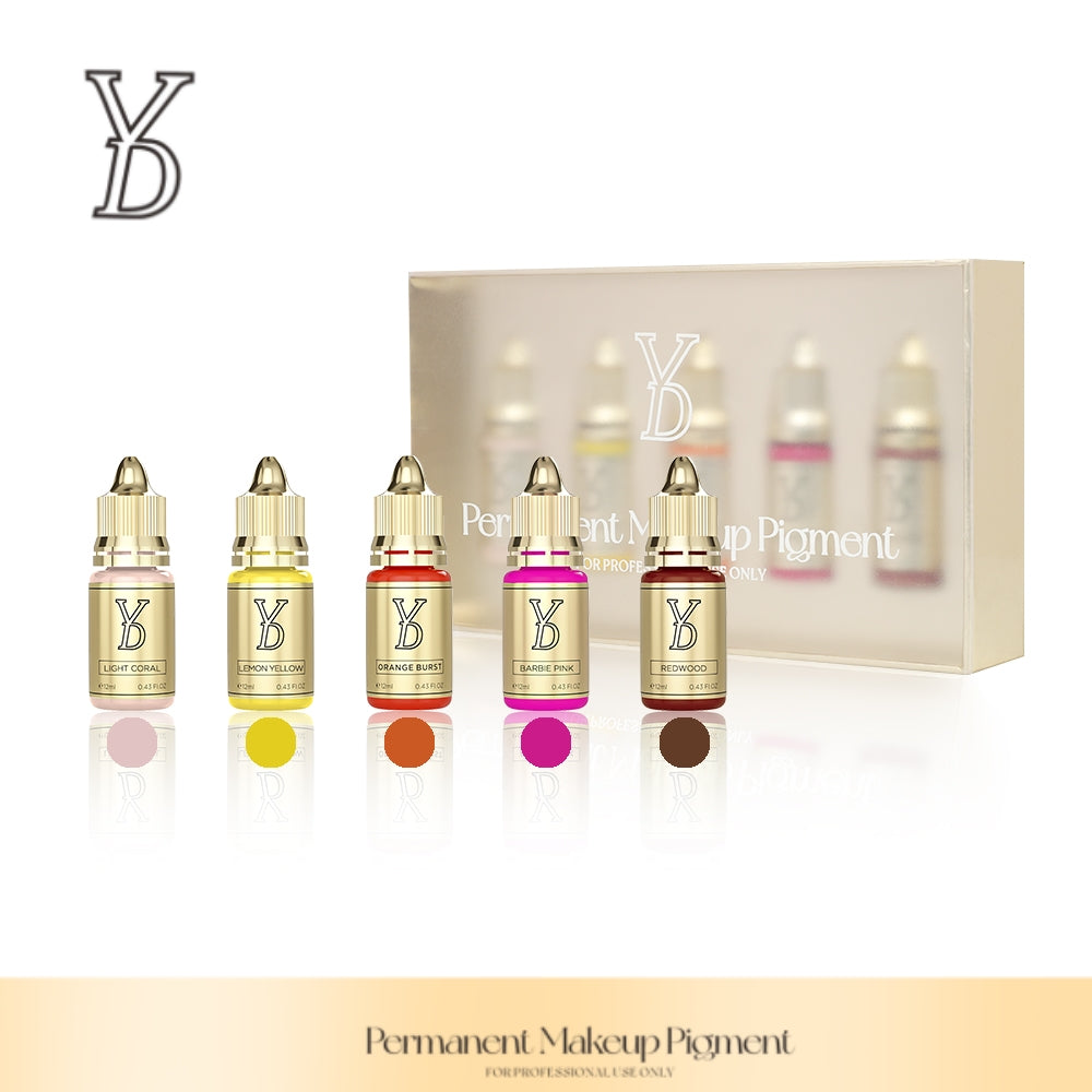 YDPMU NEO Organic Liquid Pigment Mixture Set — 10 Colors | Anti-Darkening | Correctors + Lip Tones | 12ml