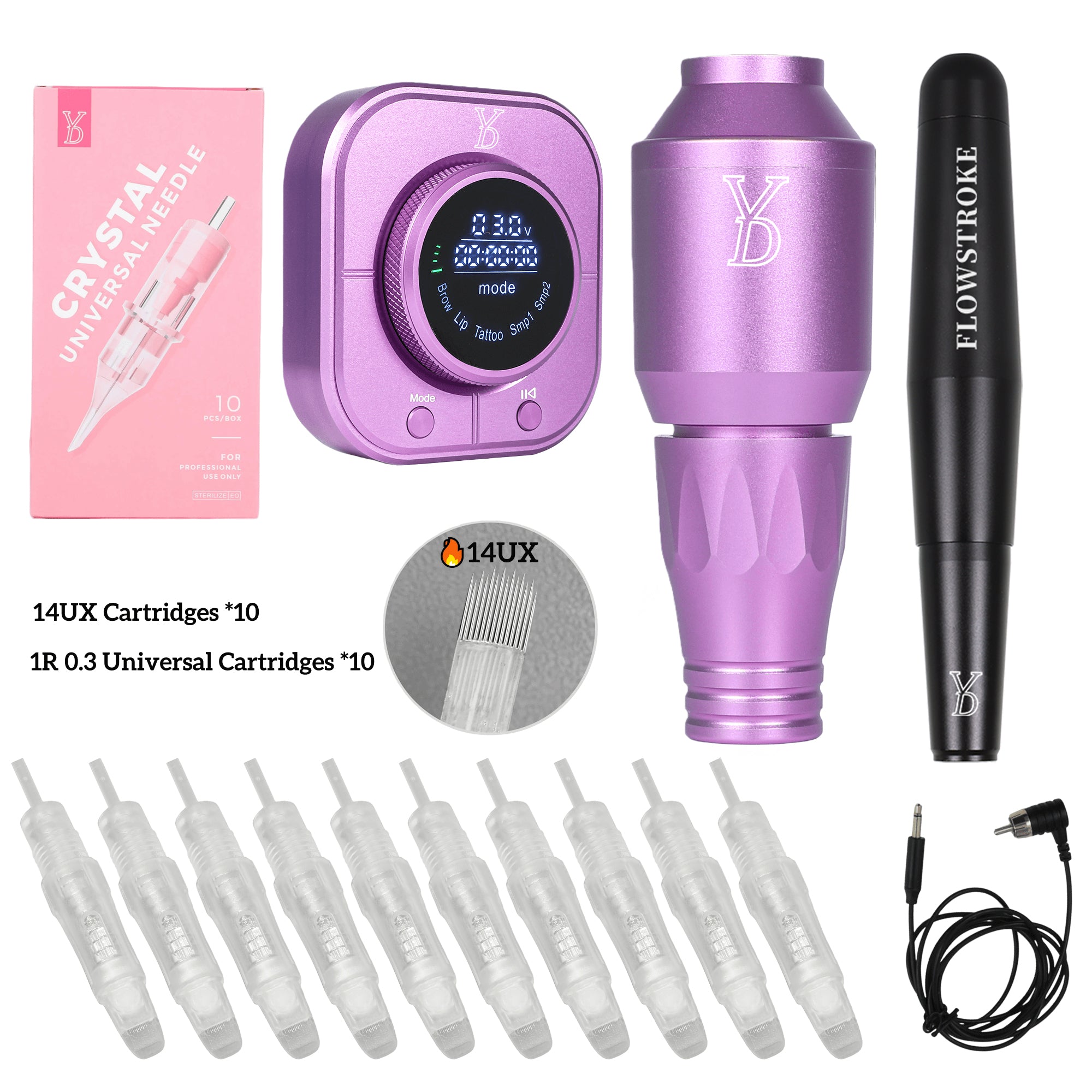 YDPMU Finesse X24 Pro Machine Plus Flowstroke Pen with 14UX Cartridges Kits