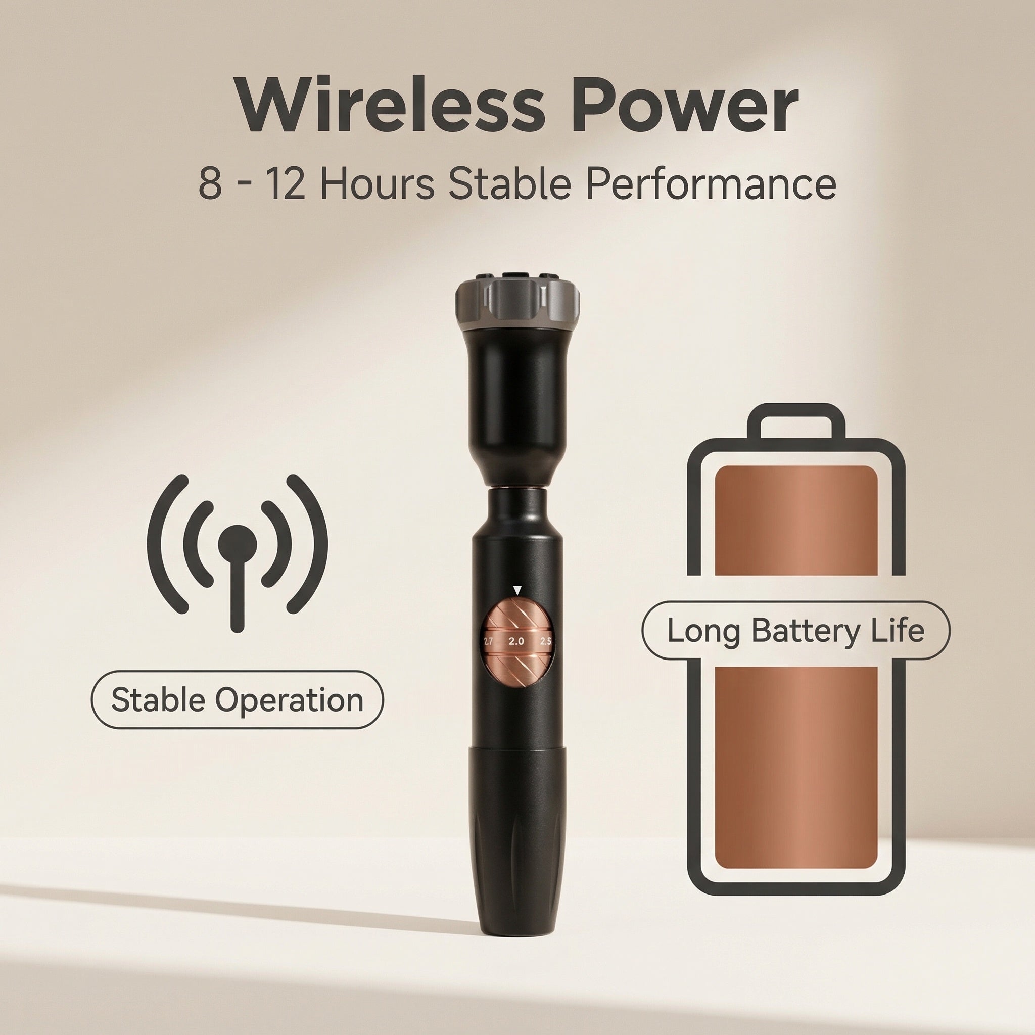 YDPMU Blink Pro Wireless Permanent Makeup Machine with 2.3-2.7mm Adjustable Stroke