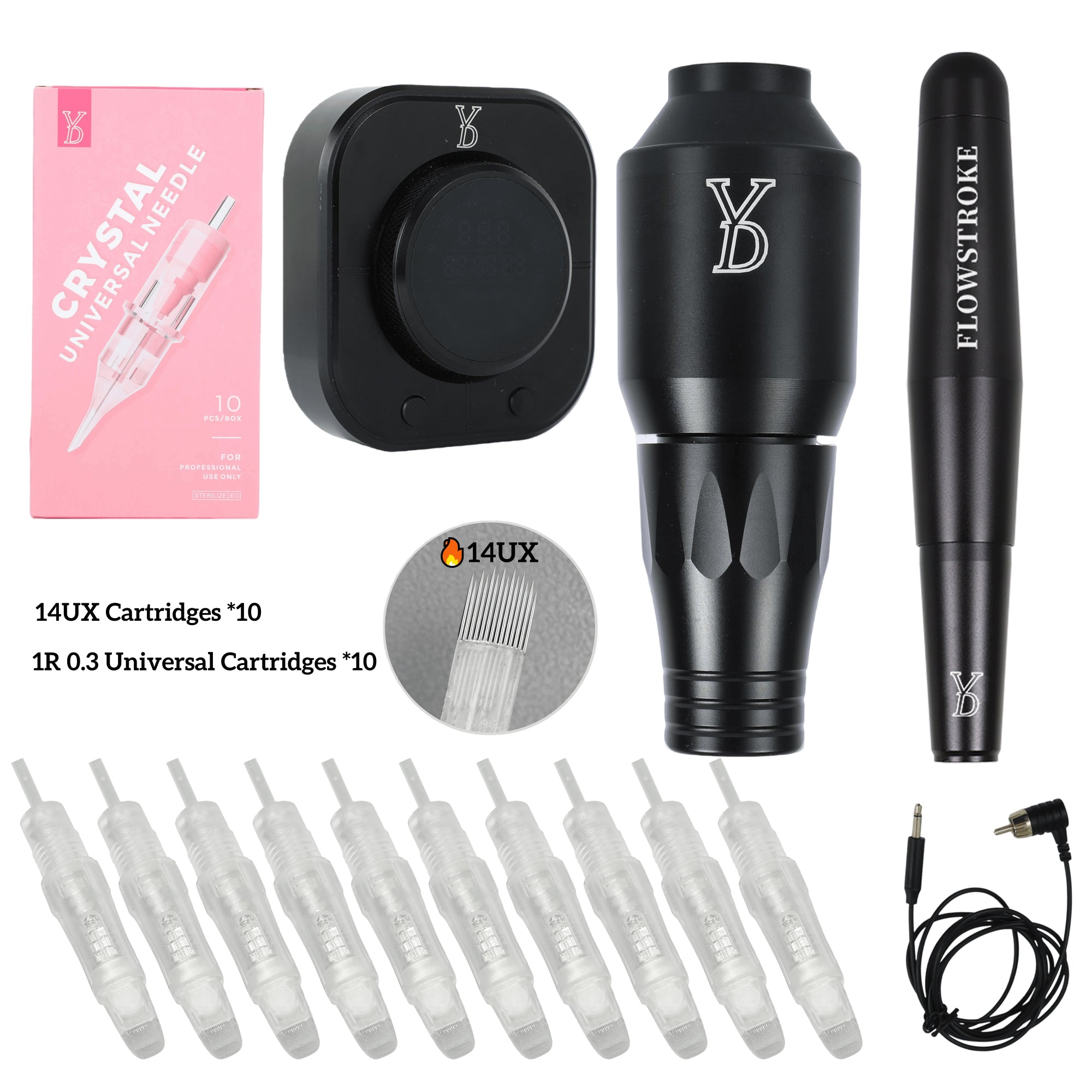 YDPMU Finesse X24 Pro Machine Plus Flowstroke Pen with 14UX Cartridges Kits