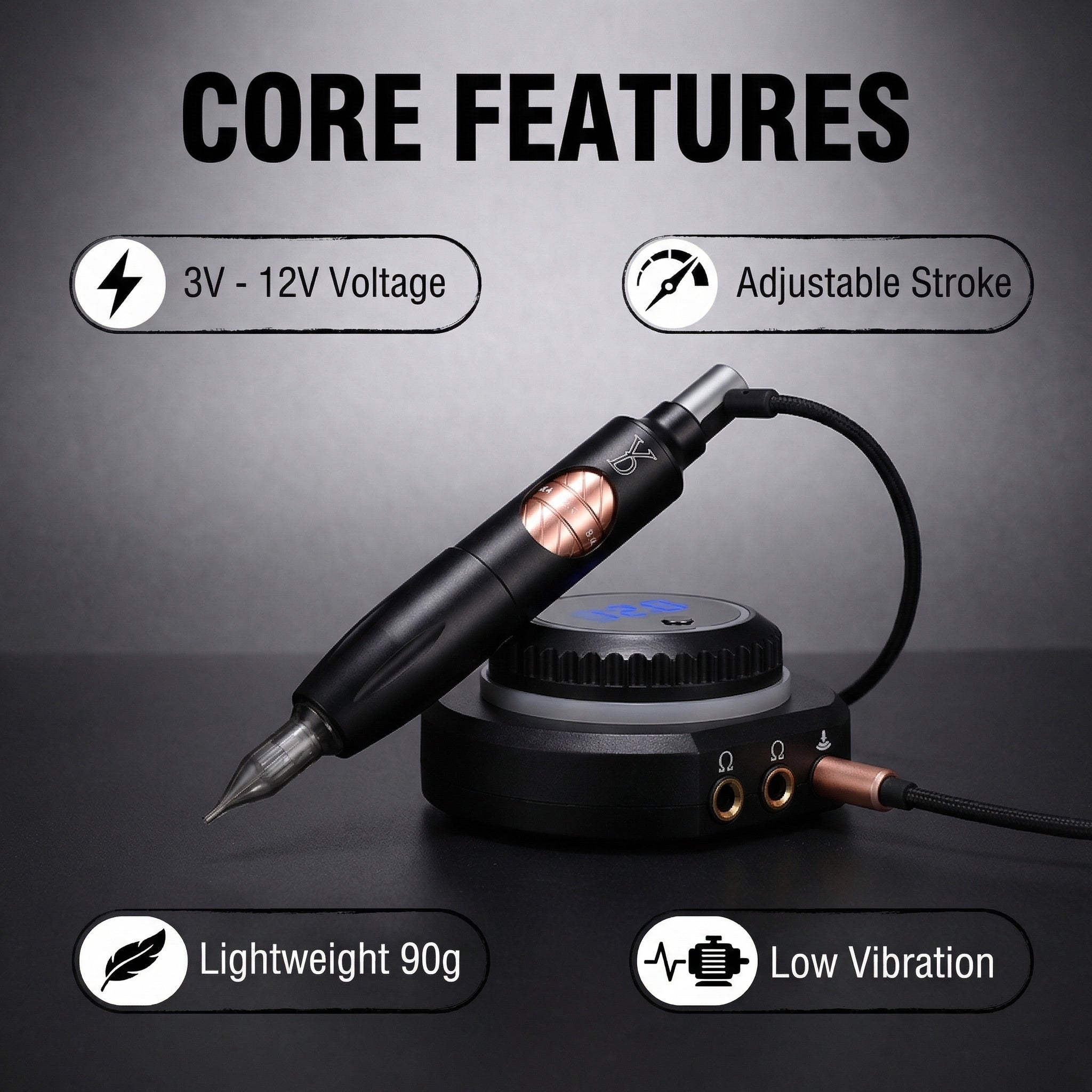YDPMU Blink 1.0 Magic Pro Permanent Makeup Machine with 2.3-2.7mm Adjustable Stroke