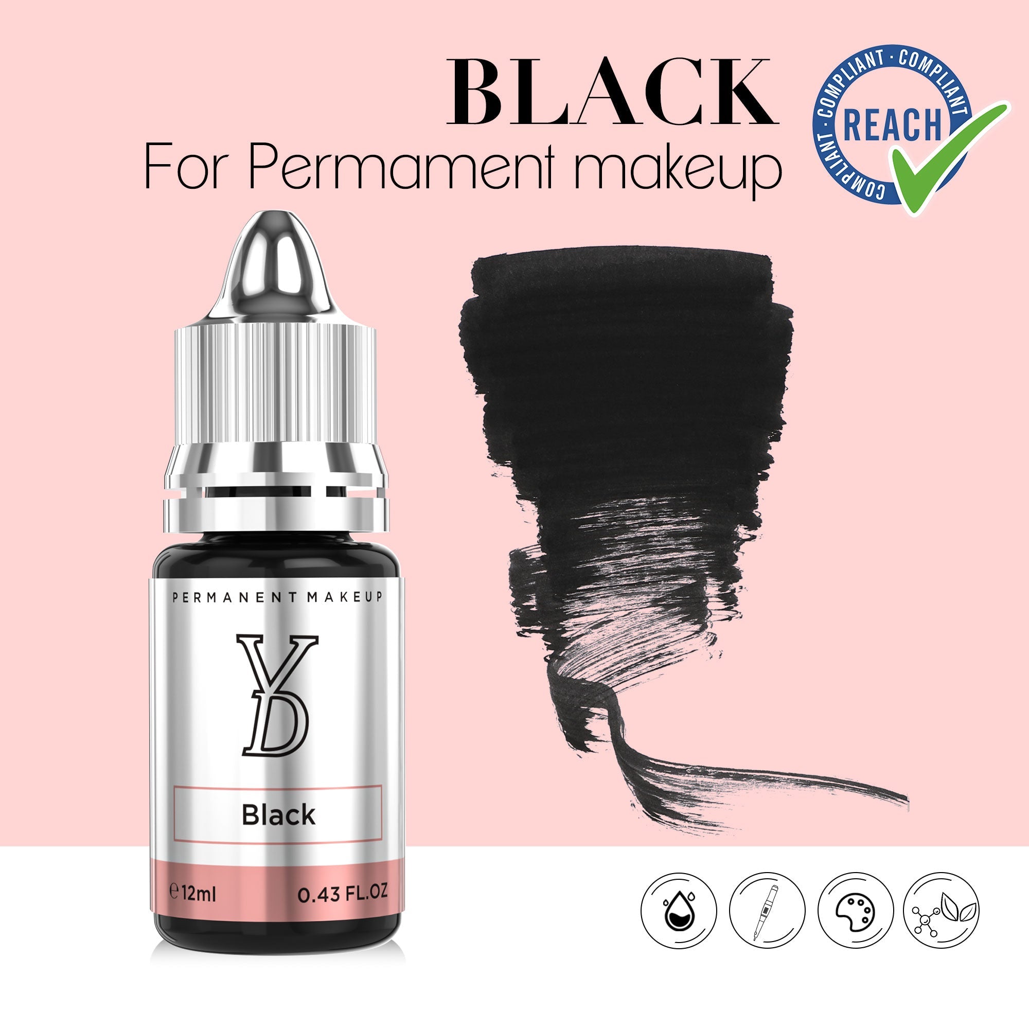 YDPMU POWDER Hybrid Liquid Pigment For Eyeliner - Black