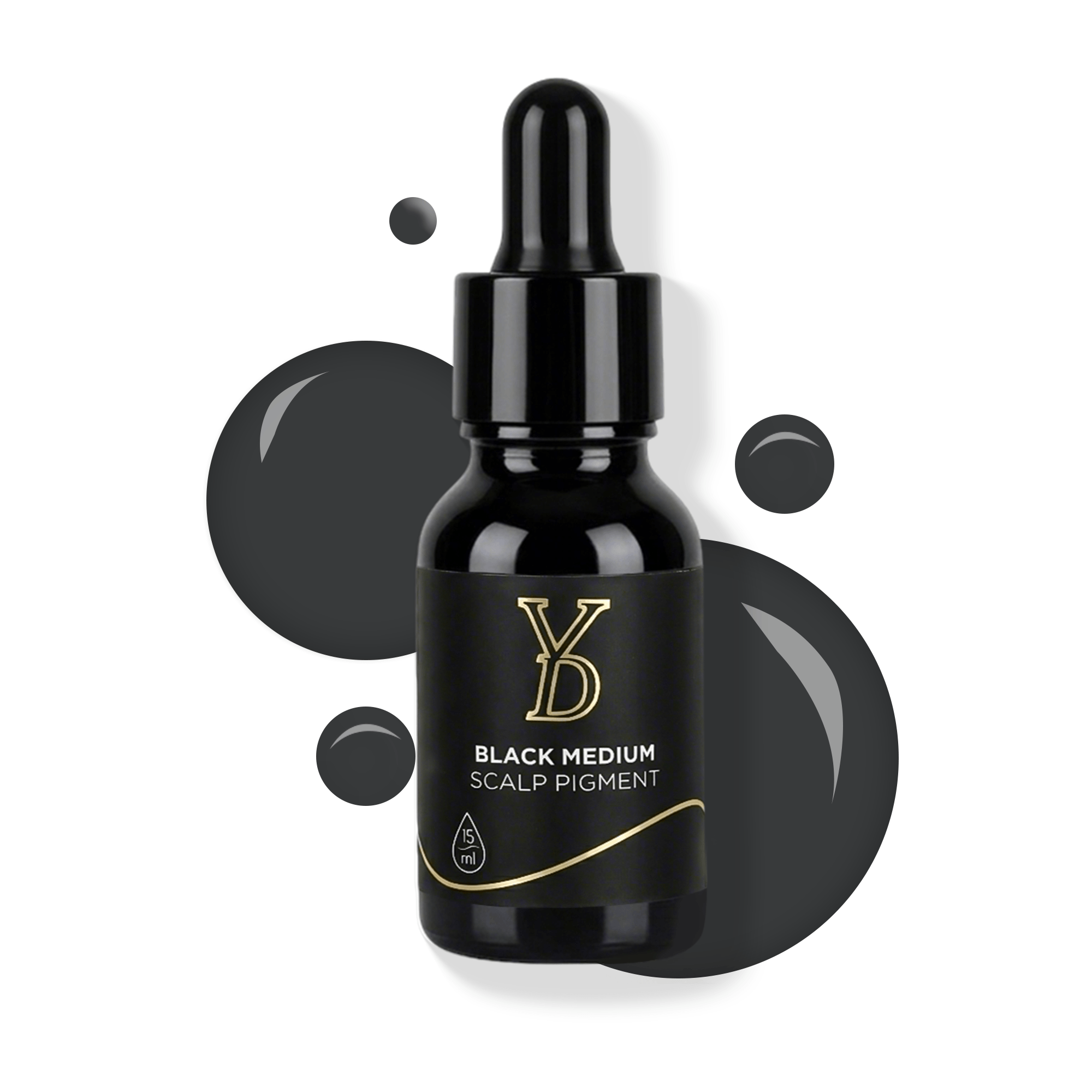 YDPMU Professional SMP Pigments 15ml — 7 Formulas | CI77266 Carbon Black | Scalp Micropigmentation