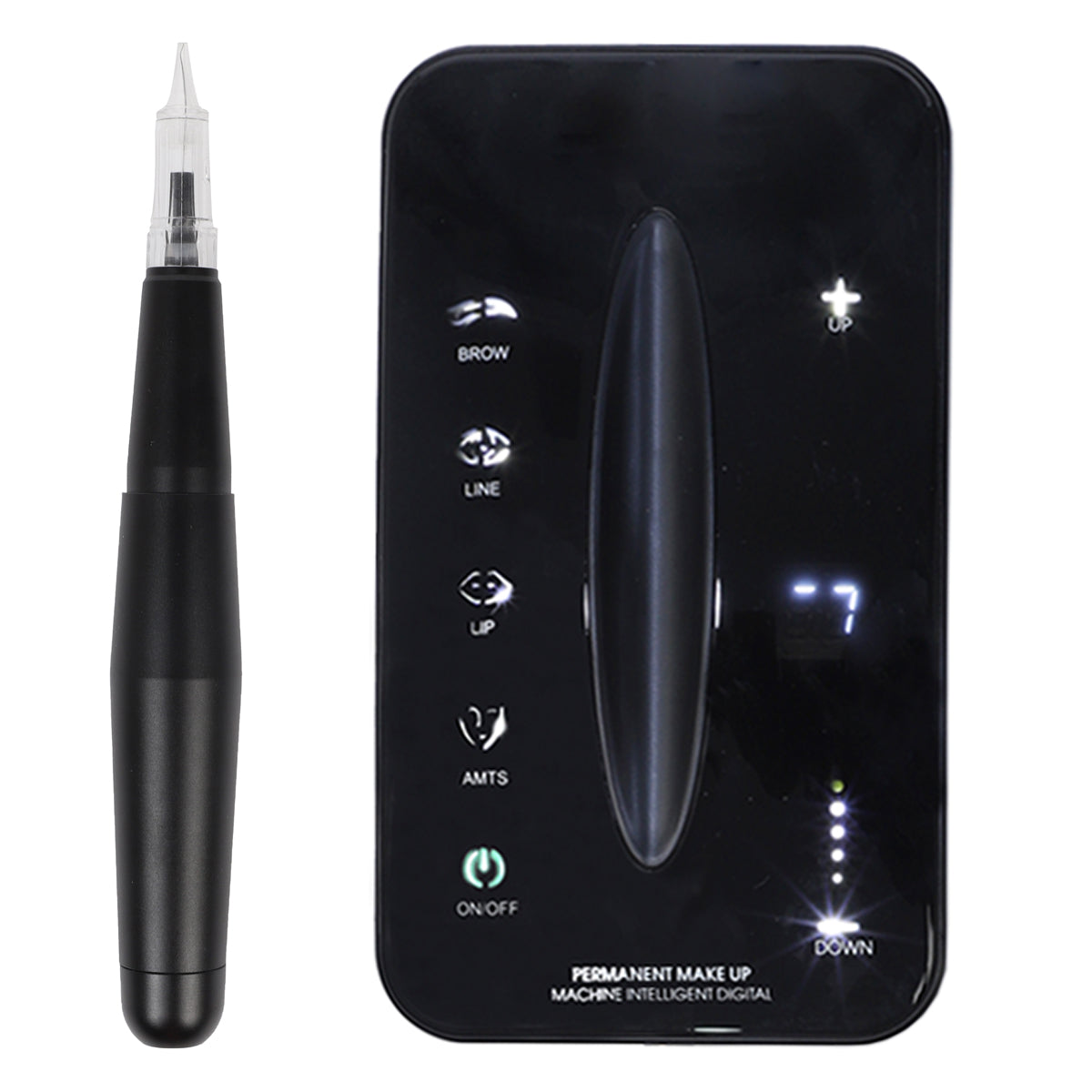 YDPMU Black Shiny Battery Permanent Makeup Machine Professional Kits