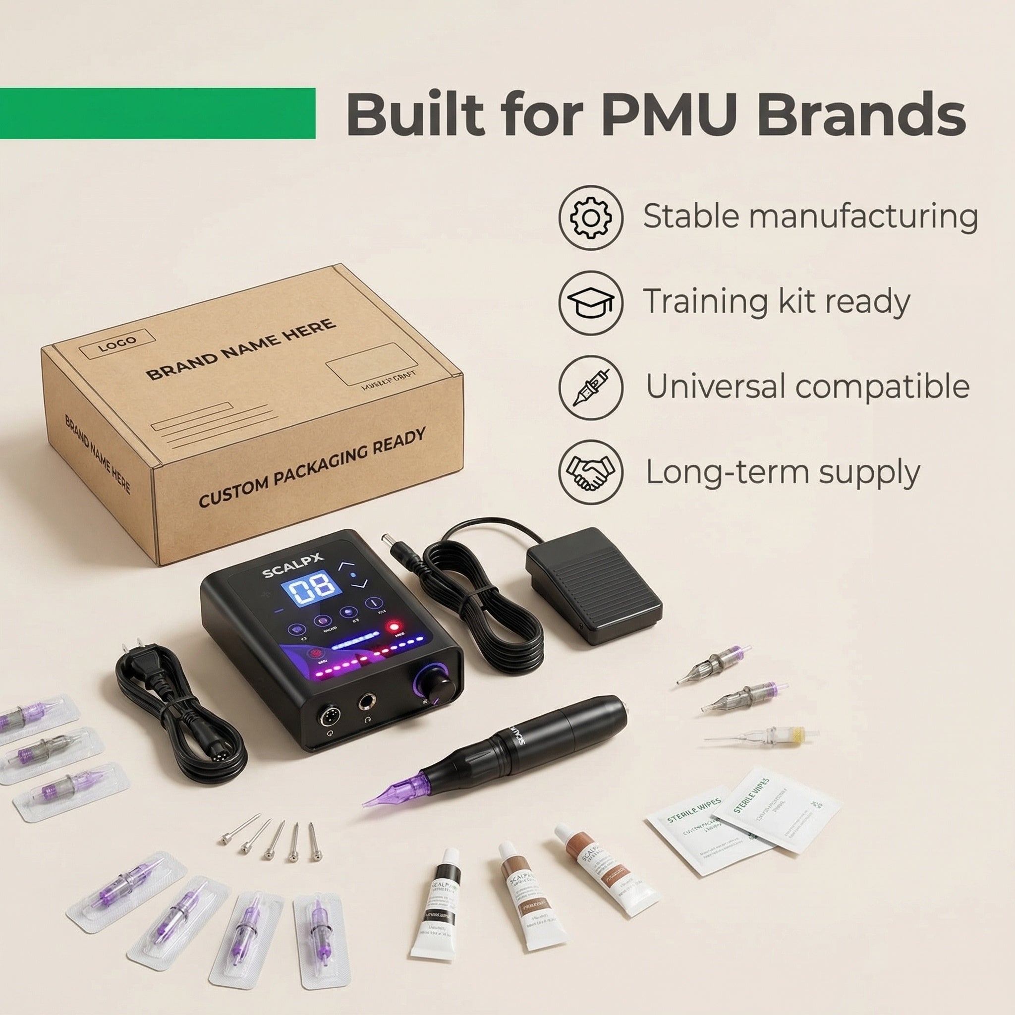 YDPMU ScalpX Micropigmentation Machine Pro Permanent Makeup Machine with 3.5mm Stroke Pen