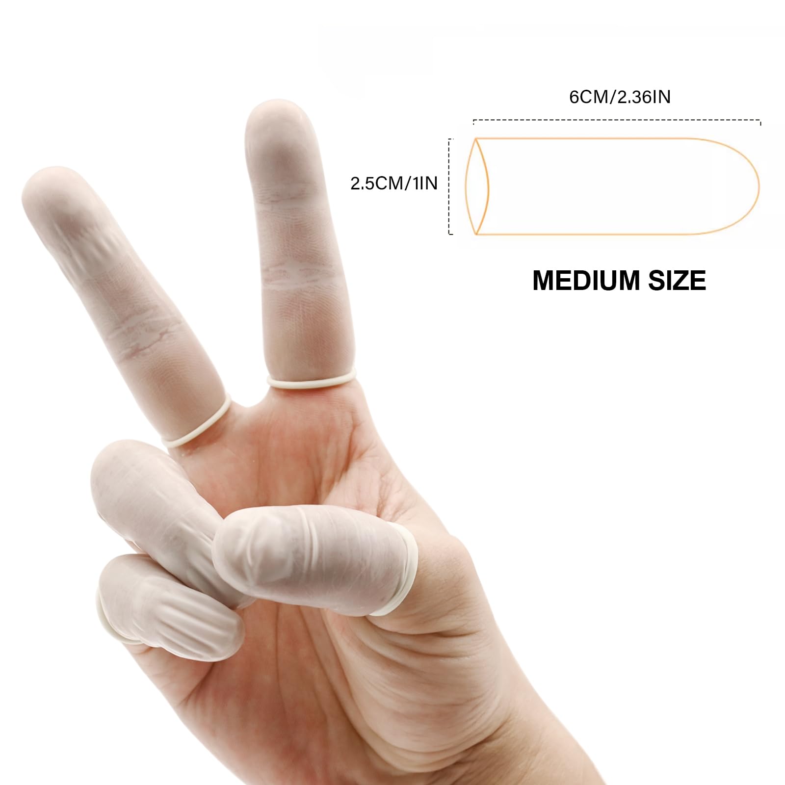 Disposable Personal White Finger Cot for semi permanent makeup tattoo 250g/Bag