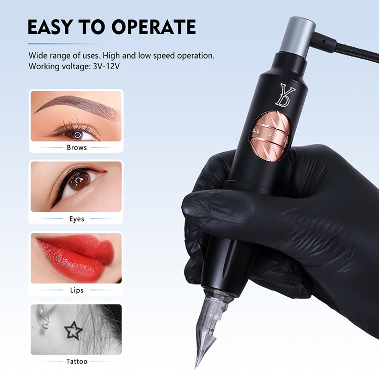YDPMU BLINK 1.0 Pro Permanent Makeup Machine Pen with 2.3-2.7mm Adjustable Stroke