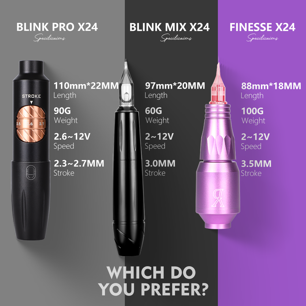 YDPMU Finesse X24 Pro Permanent Makeup Machine with 3.5mm Stroke