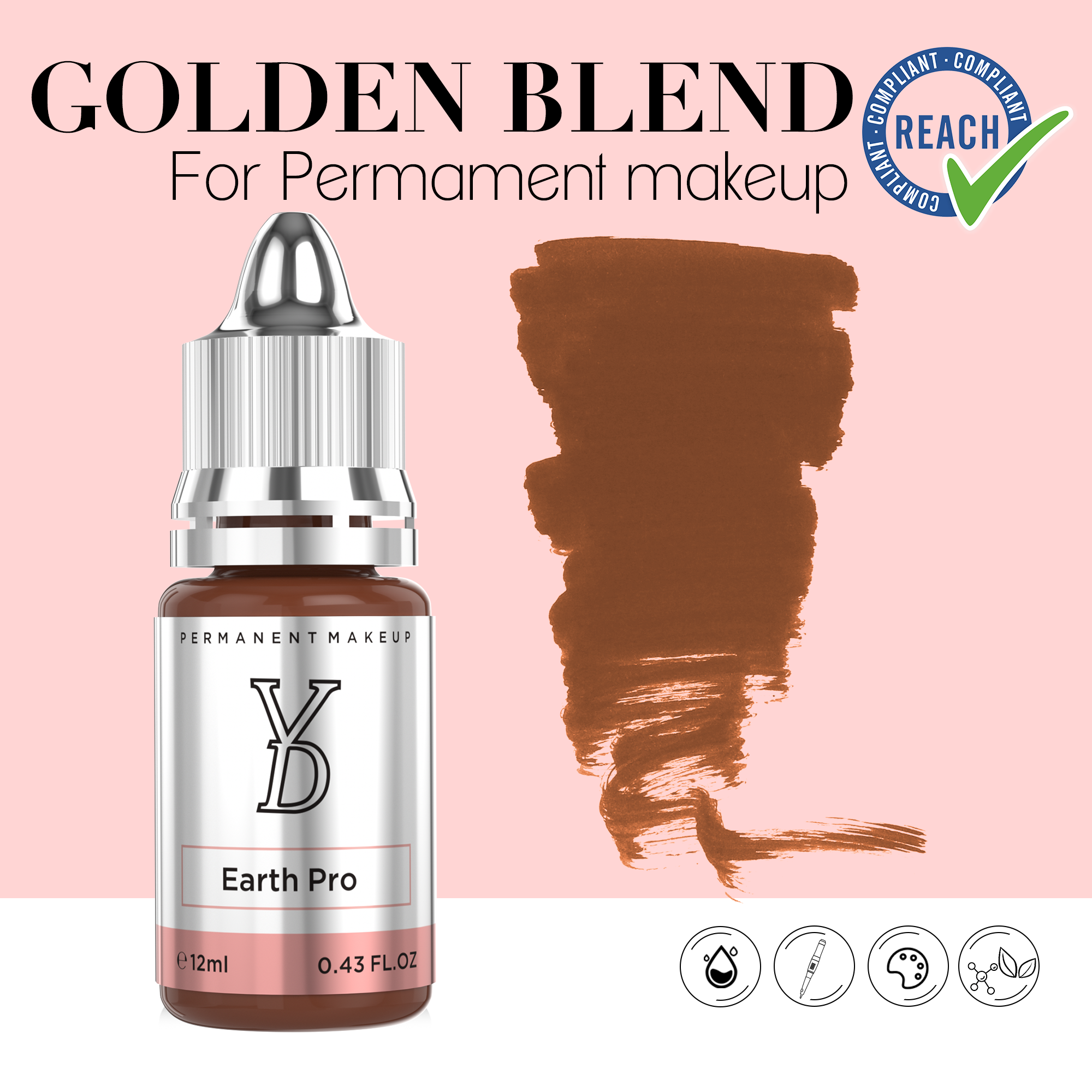 YDPMU Powder Hybrid Pigment — Complete PMU System | 34 Shades | EU REACH Certified