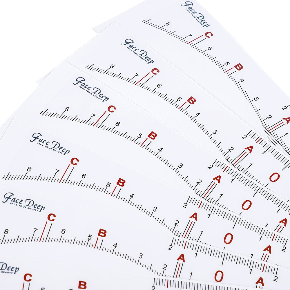 FaceDeep Transparent Eyebrow Ruler sticker