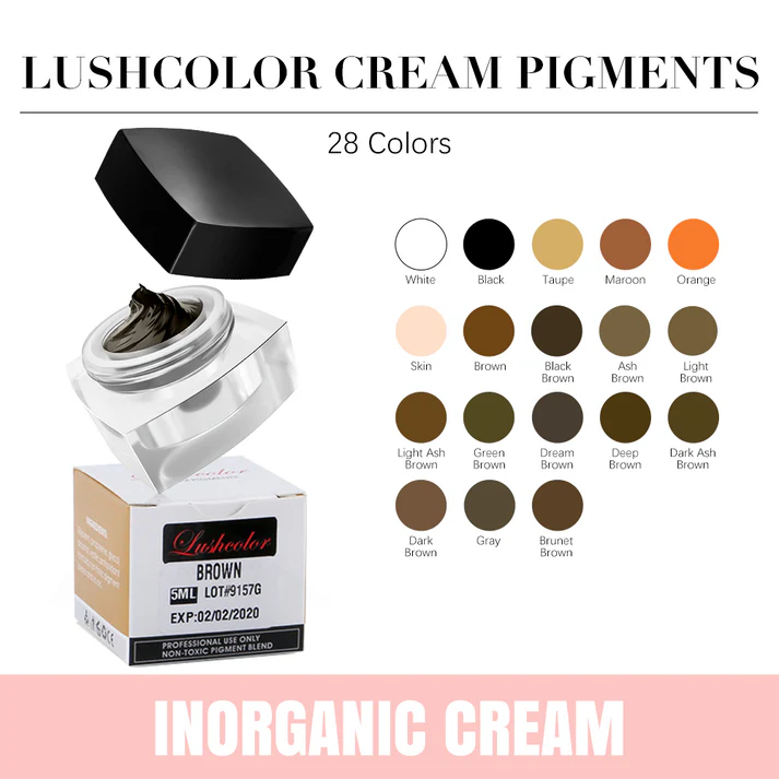 Lushcolor Microblading Pigment - Cream Formula for Brows & Lips