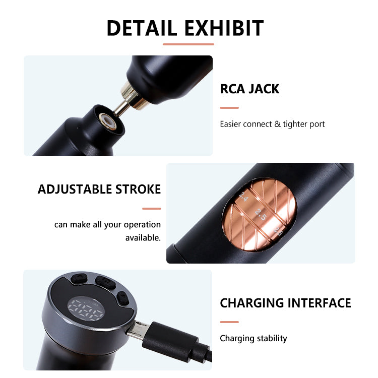 YDPMU Blink Pro Wireless Permanent Makeup Machine with 2.3-2.7mm Adjustable Stroke