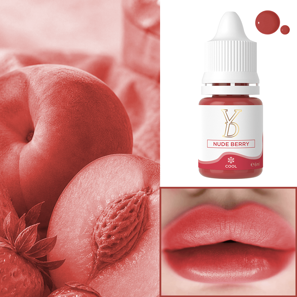 YDPMU Organic Nude Lips Pigment 6ml - 10 Nude Shades | Lip Blush & Ombre Lips PMU