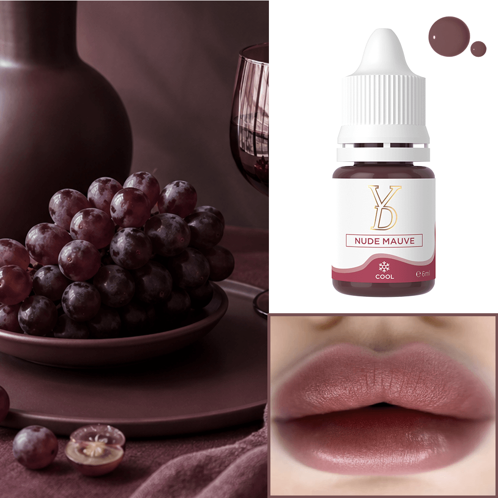 YDPMU Organic Nude Lips Pigment 6ml - 10 Nude Shades | Lip Blush & Ombre Lips PMU