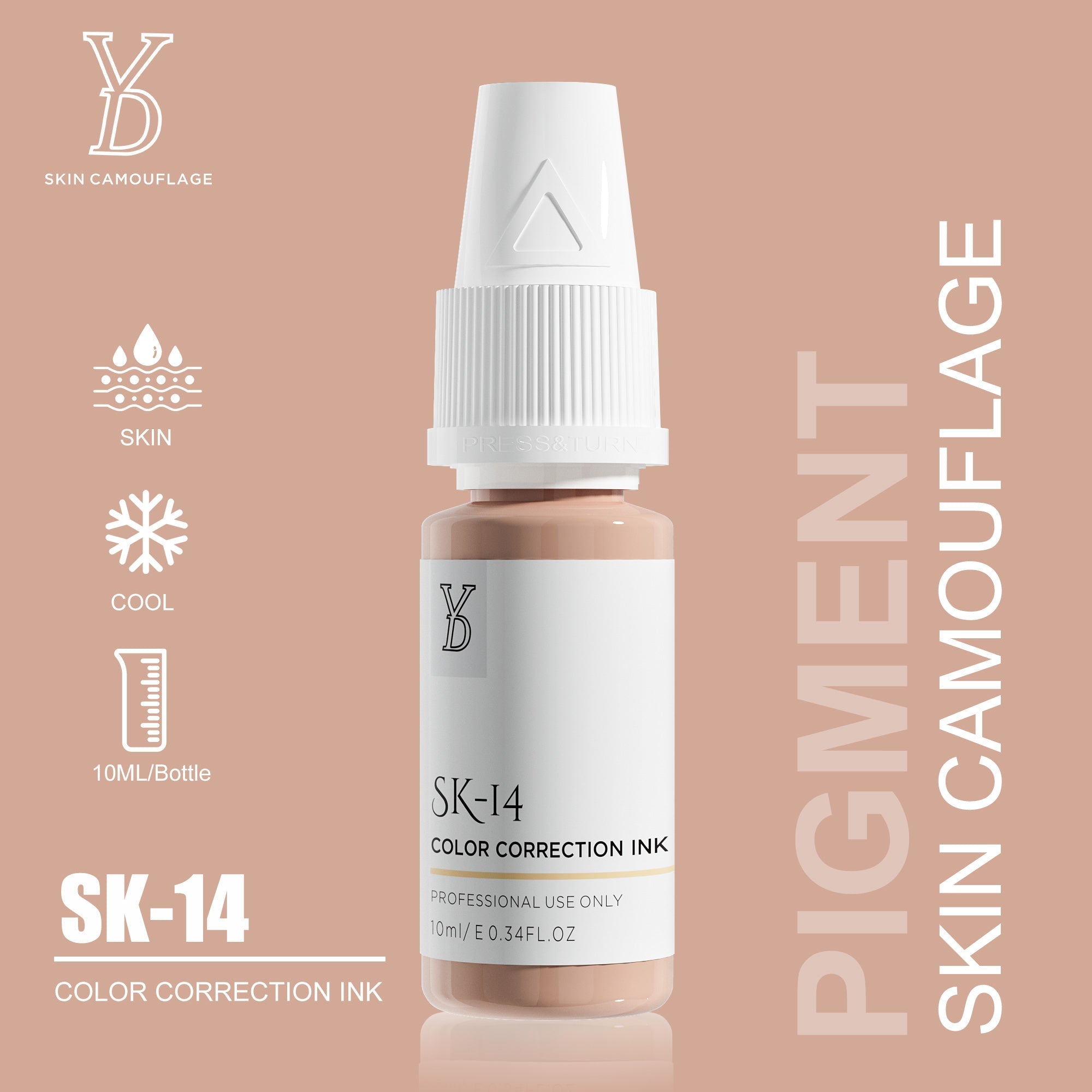 YDPMU Skin Camouflage Pigment Scar Camouflage Ink SK-14