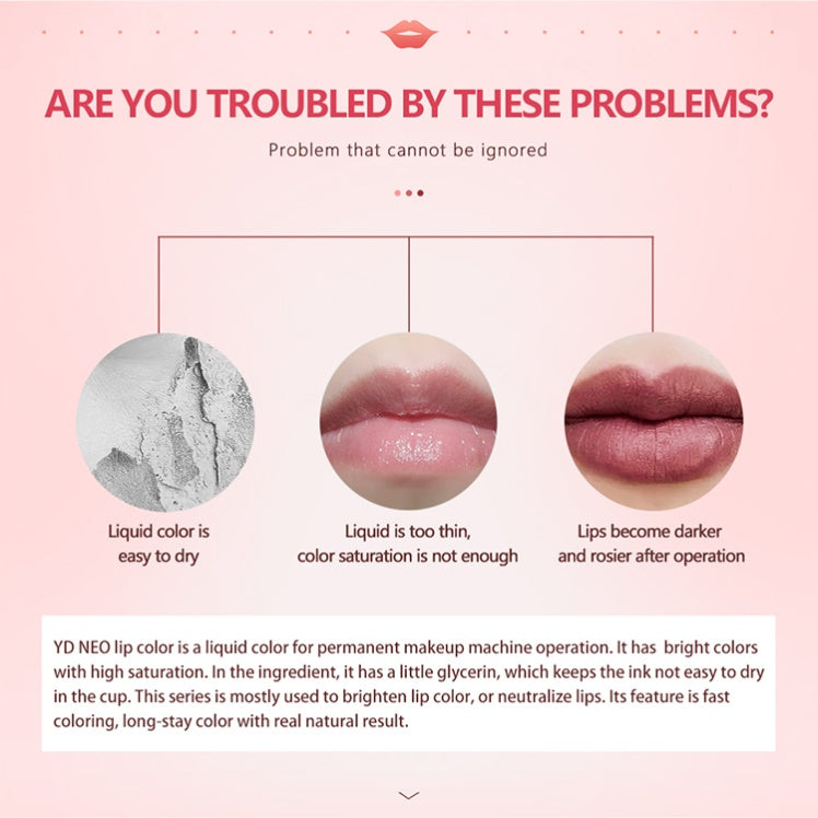 YDPMU NEO Organic Dark Brown Lip Neutralization Set - Pale Orange & Milk Orange (12ml)