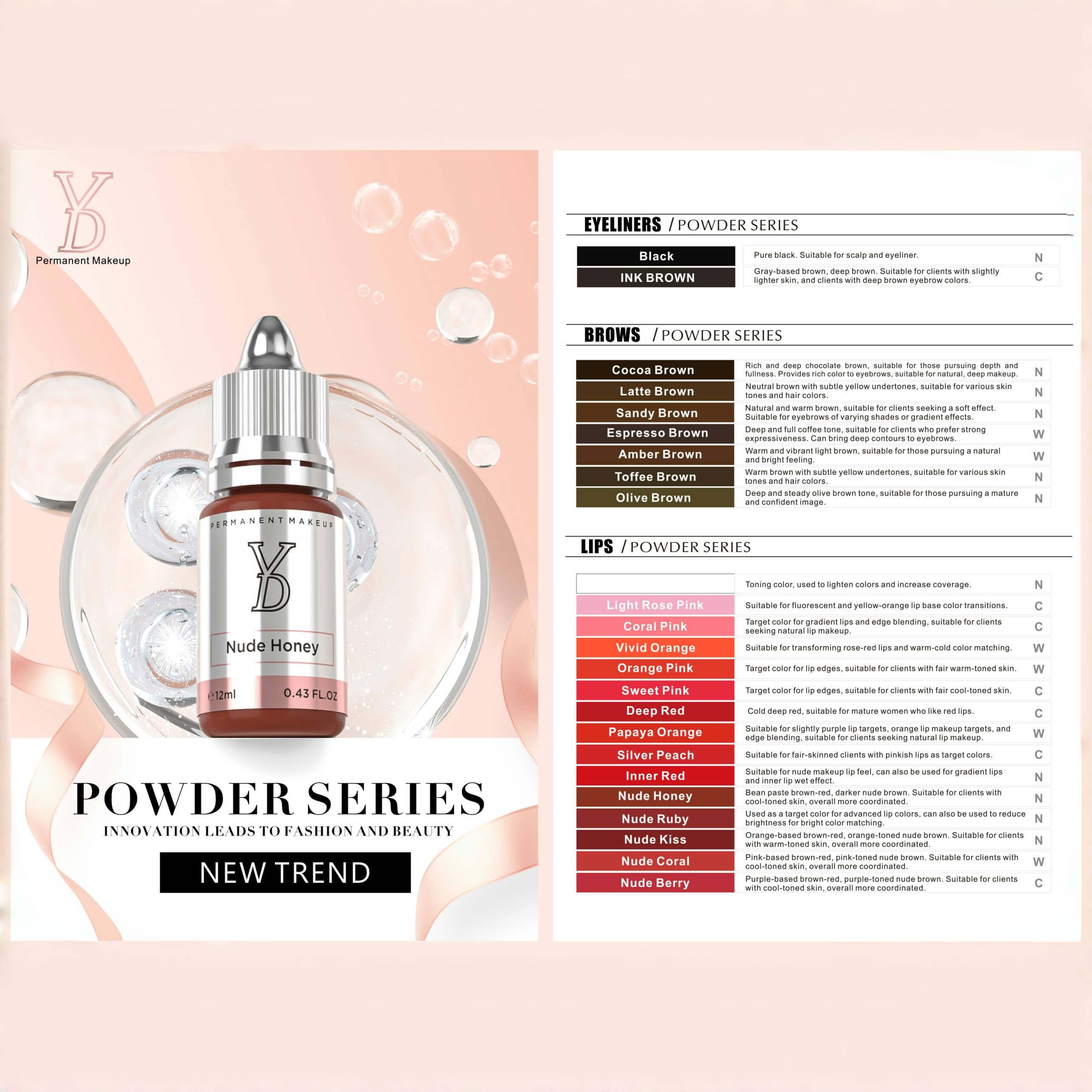 YDPMU POWDER Hybrid Liquid Pigment - 28 Shades Available