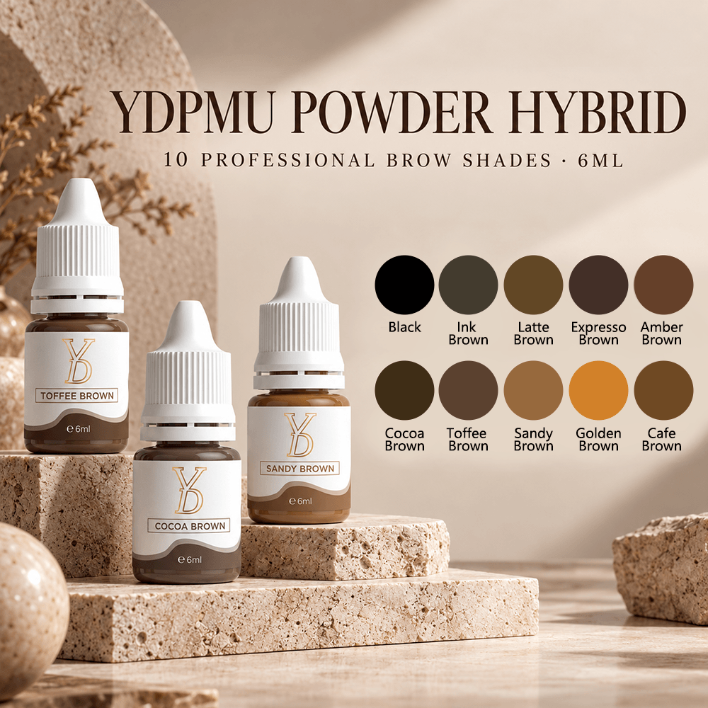 YDPMU Powder Hybrid Brow Pigments – 10 Shades (6ml)