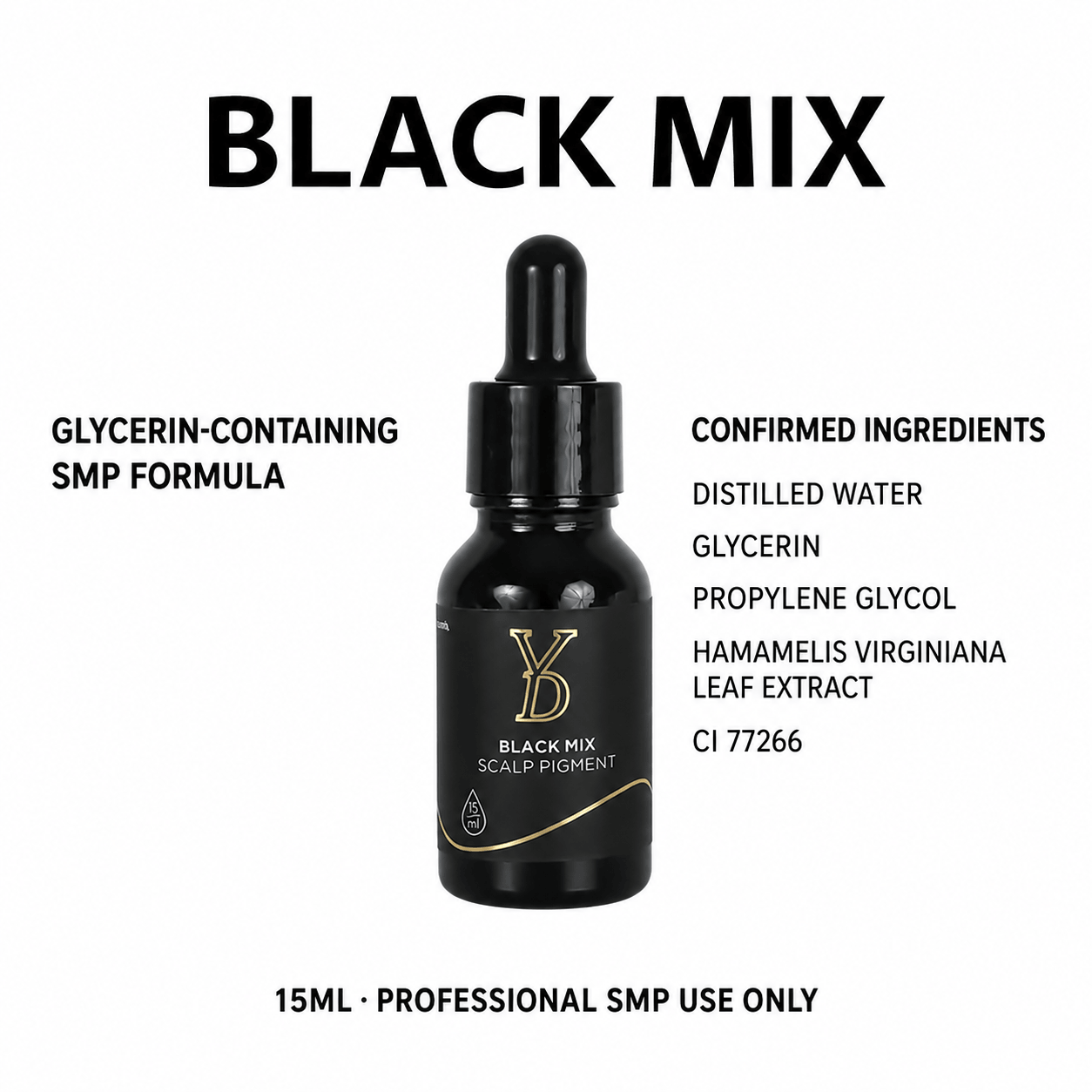 YDPMU Black Mix 15ml glycerin-containing SMP pigment confirmed ingredients