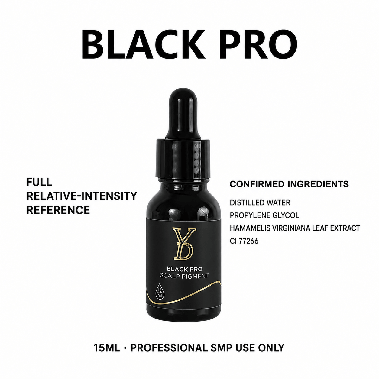 YDPMU Black Pro 15ml full relative-intensity SMP pigment confirmed ingredients