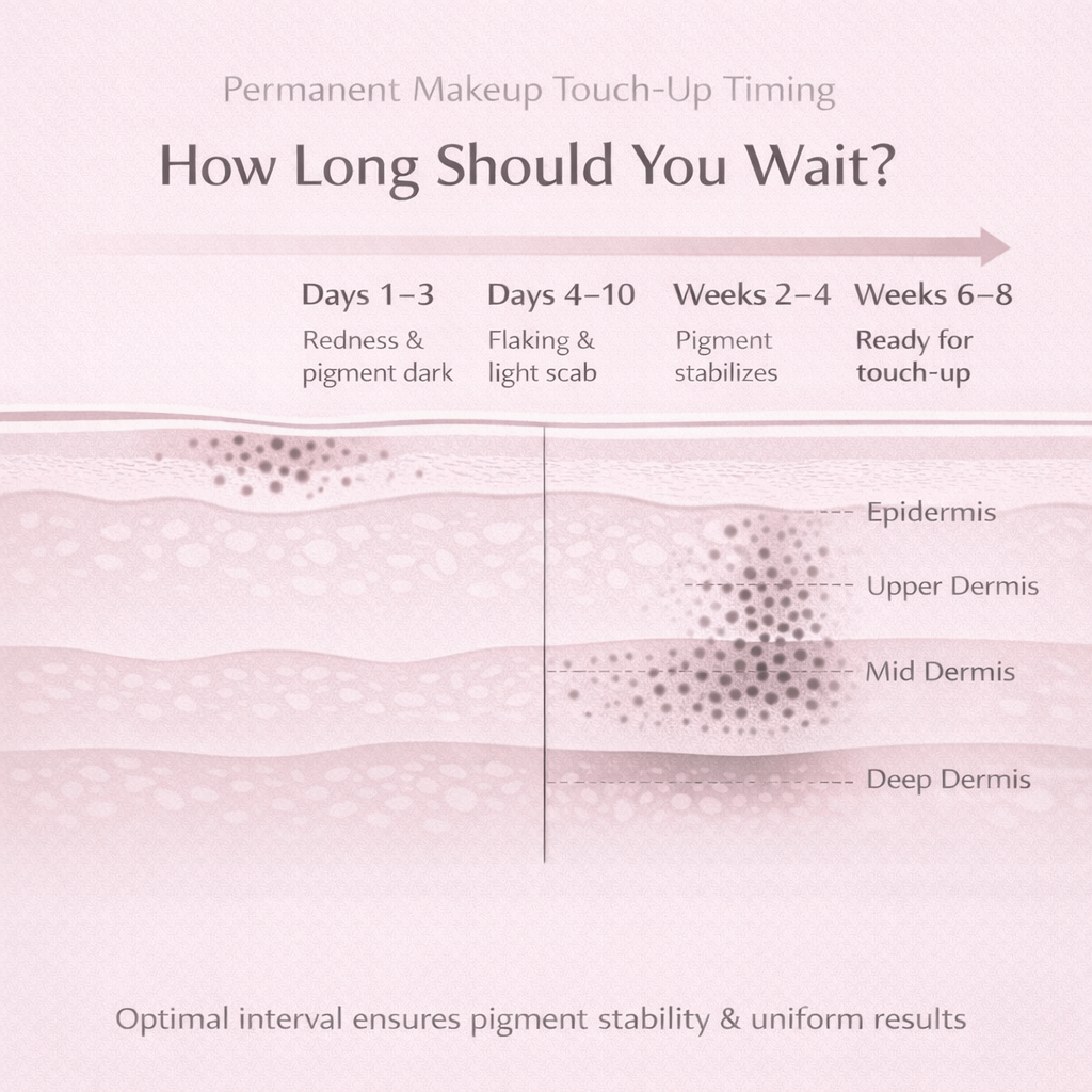 pmu-touch-up-timing-pigment-stability