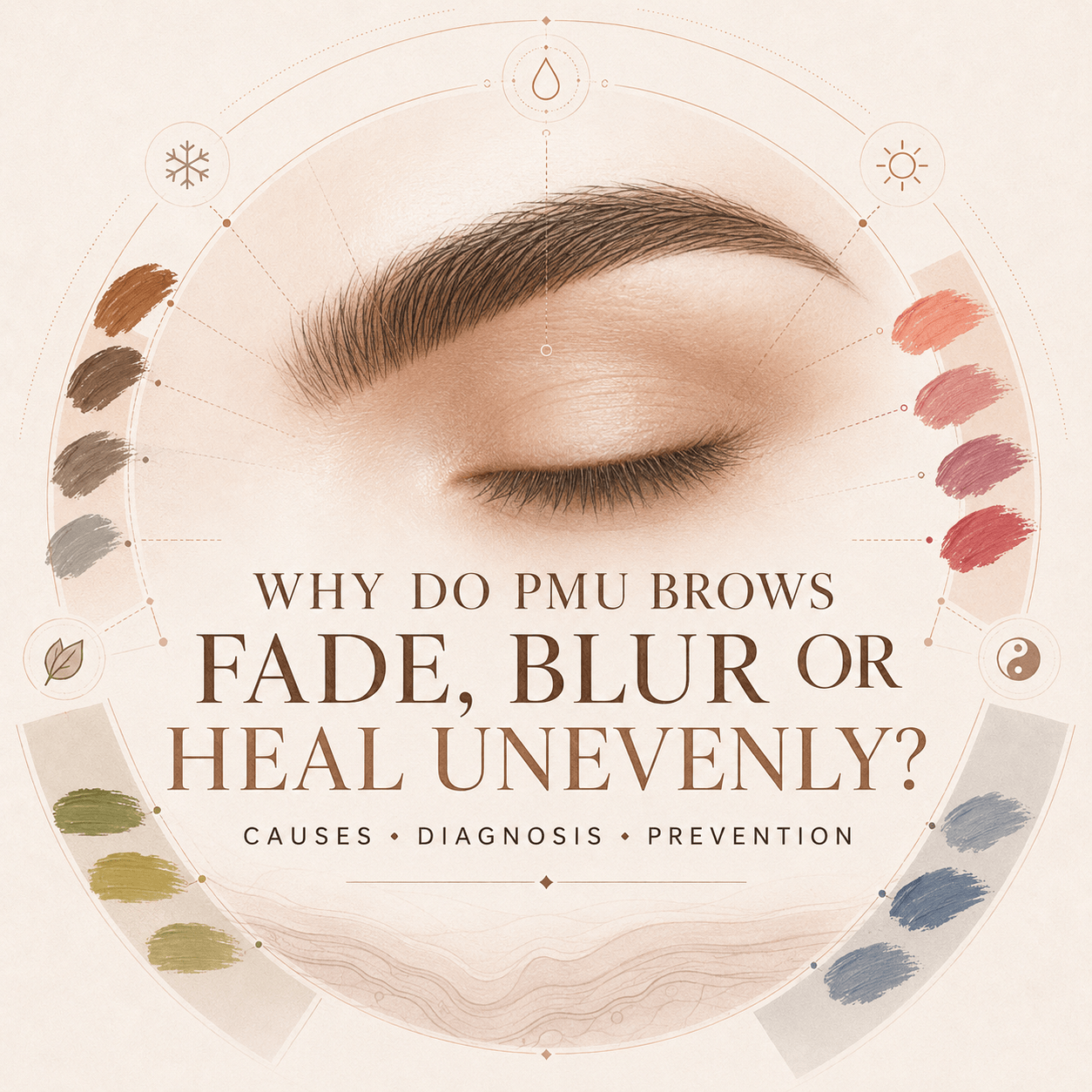 Why PMU brows fade, blur or heal unevenly – causes, diagnosis and prevention guide