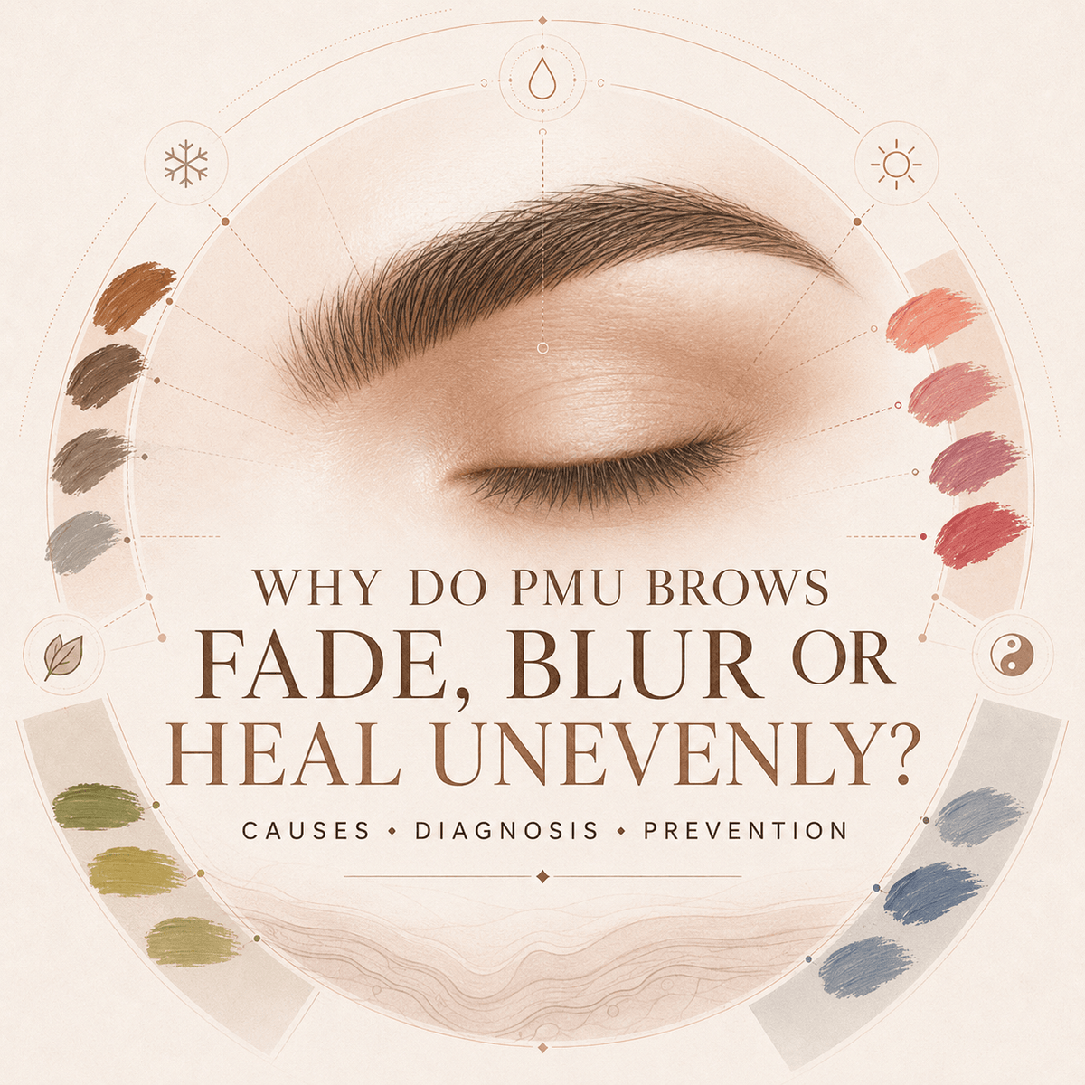 Why PMU brows fade, blur or heal unevenly – causes, diagnosis and prevention guide