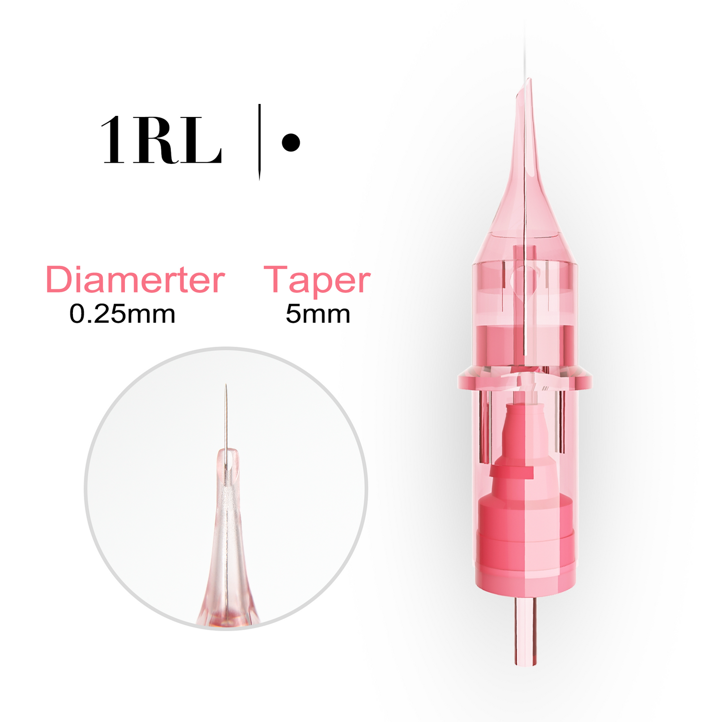 Pink Crystal Universal Cartridge 1R 0.25mm (10Pcs/Box)