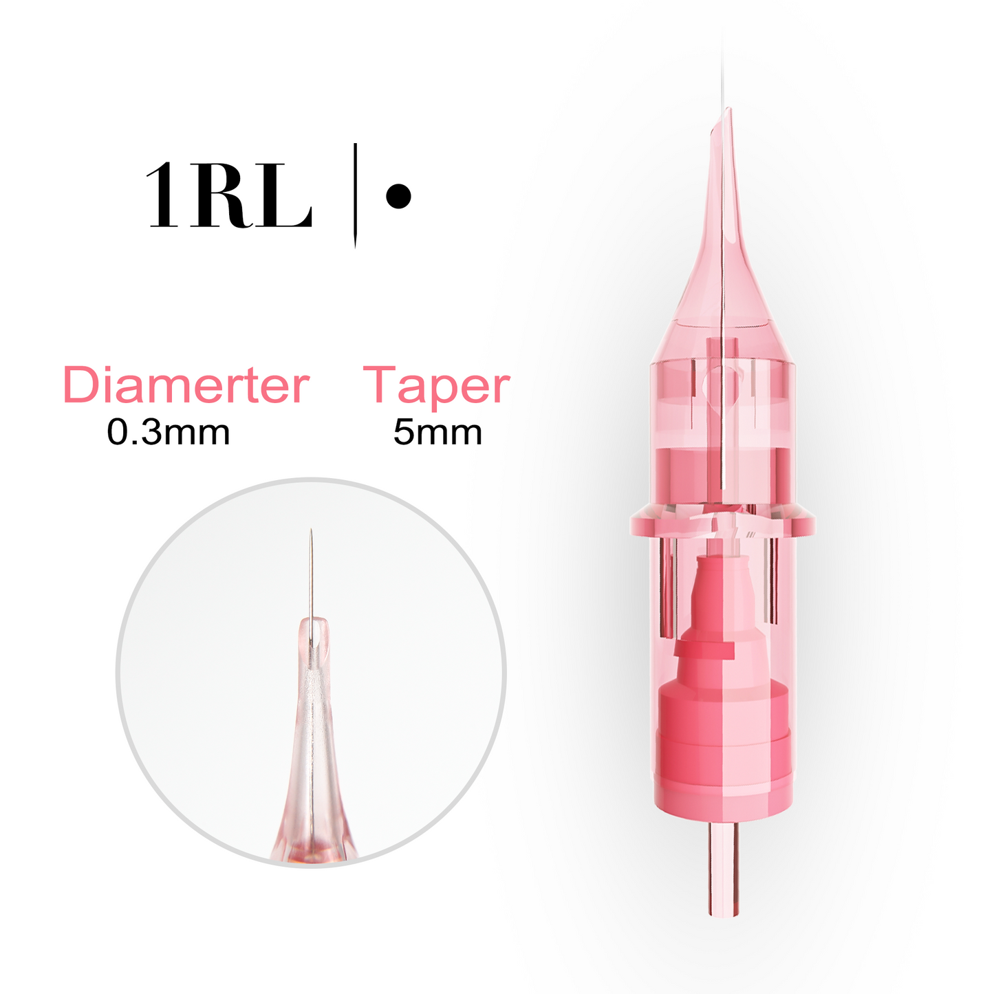 Pink Crystal Universal Cartridge 1R 0.3mm (10Pcs/Box)