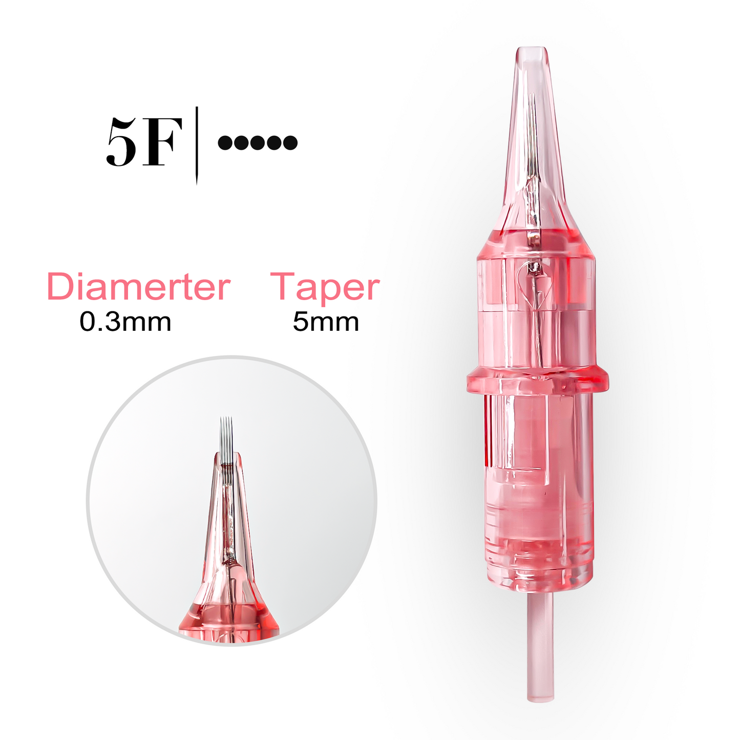 Pink Crystal Universal Cartridge 5F 0.30mm (10Pcs/Box)