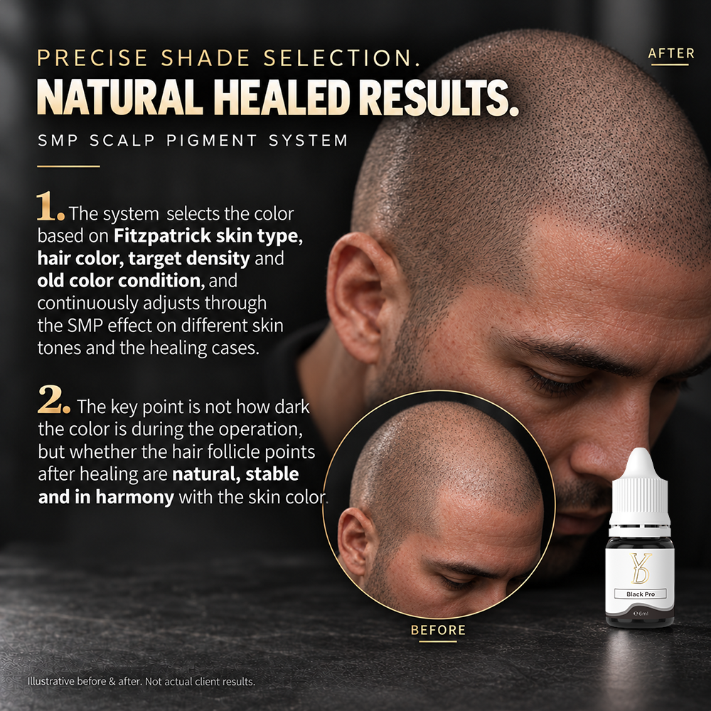 YDPMU SMP Scalp Pigment System – 5 Colors + 2 Solutions