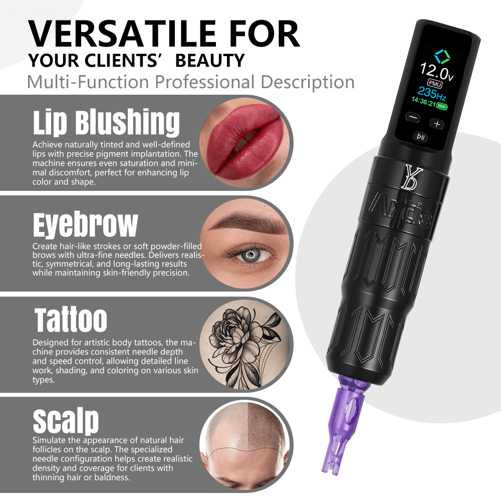 YDPMU Artis Scalp YDPMU Scalp pigments Tattoo Machine Kits With Black Pro & Mix Pigment for SMP