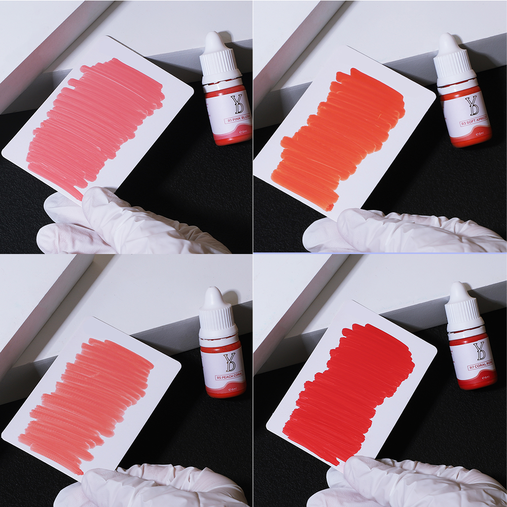 YDPMU Areola Pinkish Collection – 4-Color PMU Pigment Set, 6 ml Each