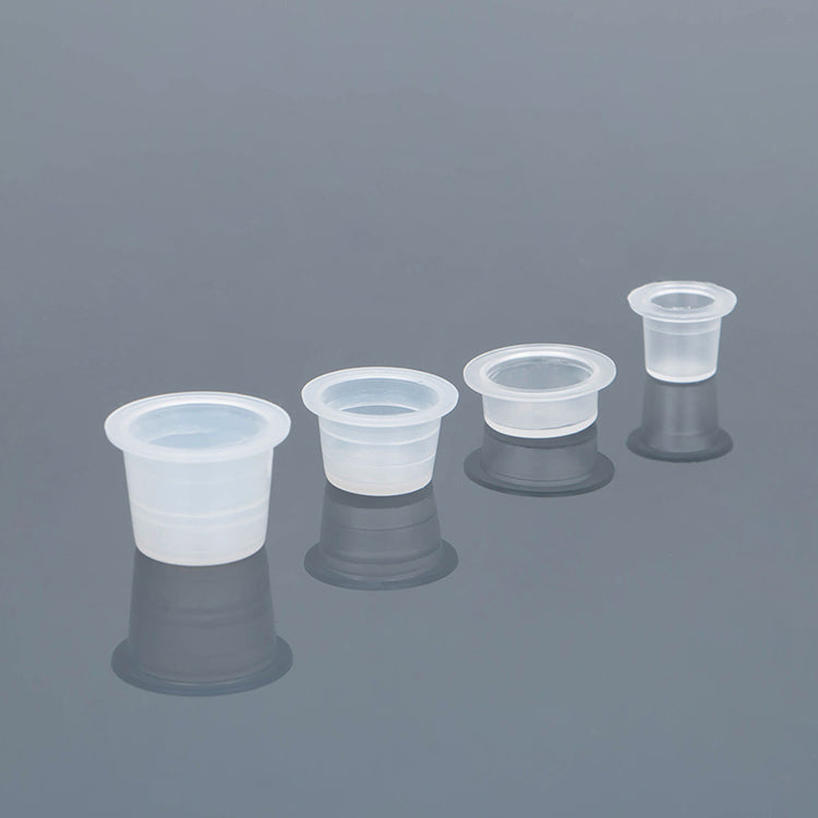 Transparent Plastic Disposable Tattoo ink cups 1000pc/bag