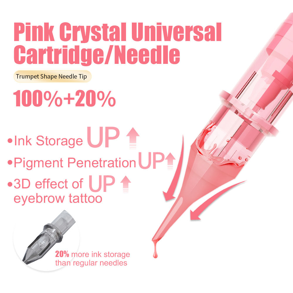 Pink Crystal Universal Cartridge 1R 0.3mm (10Pcs/Box)