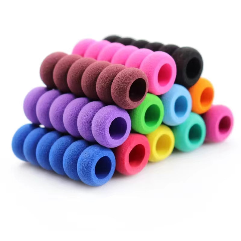 10 Pcs/bag Sponge Finger Protection Pen Holder Kids Cute Pencil Penholder Sleeve Girl Heart Prevention Cocoon Pencil Case