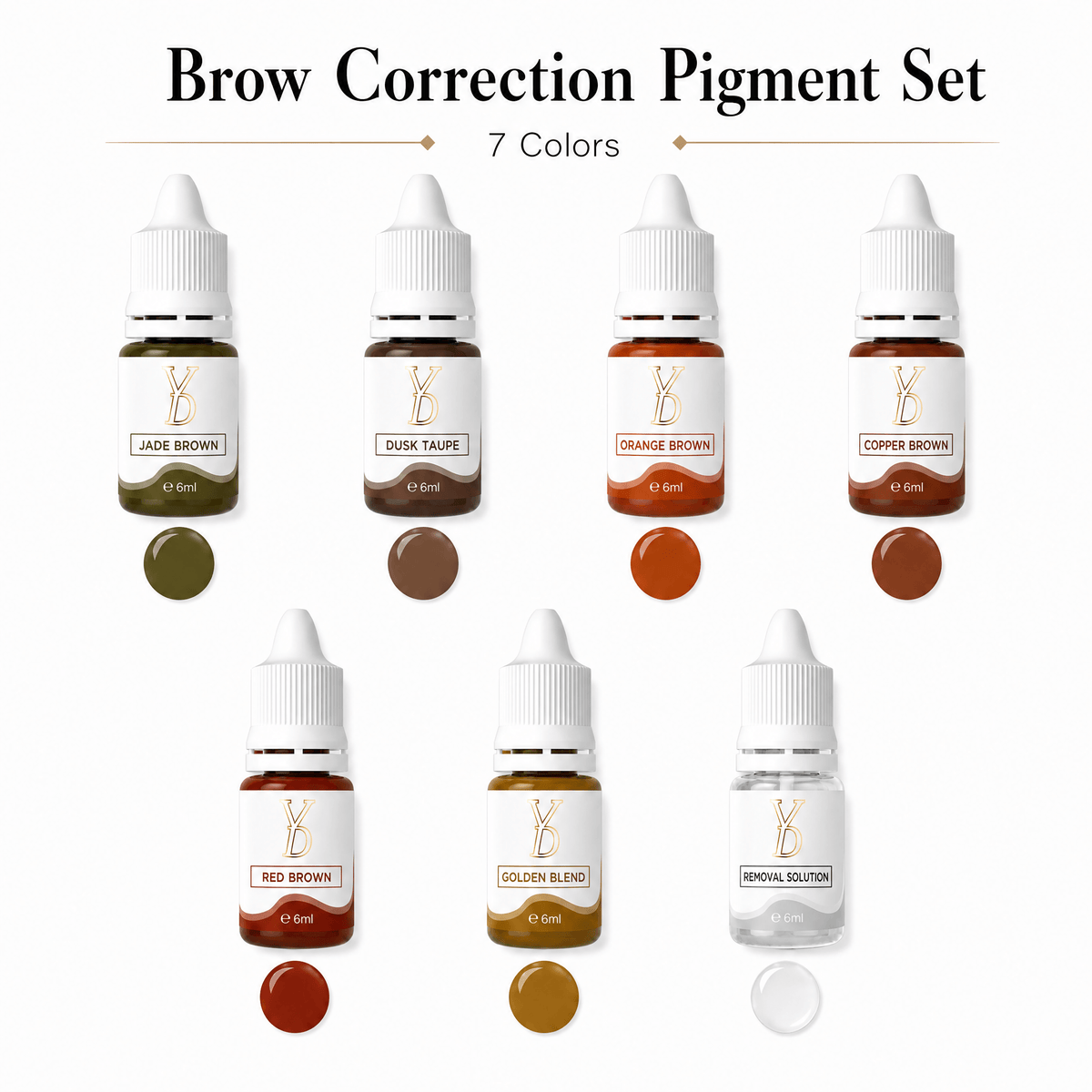 YDPMU Brow Correction System – 6 Correction Shades + Removal Solution